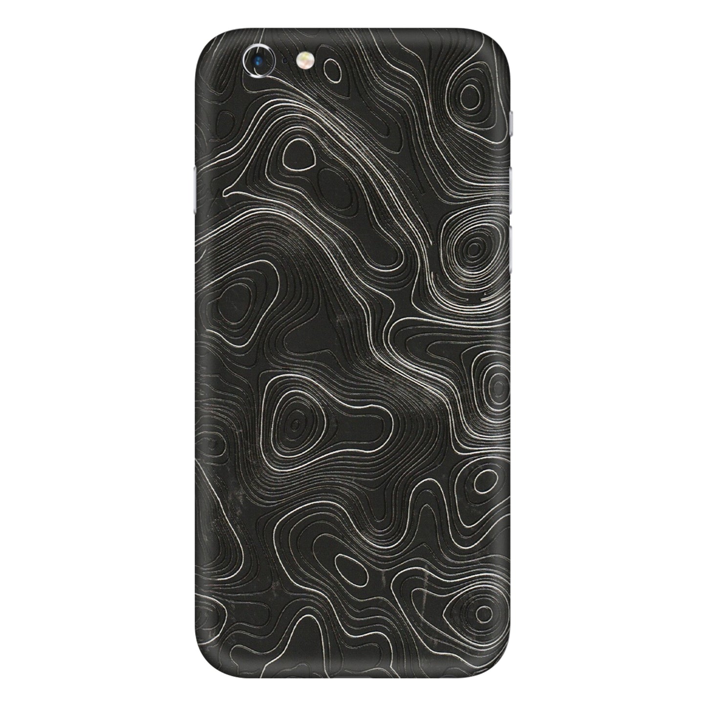 Apple iPhone Skins (All Models) - Abstract White Line Map - 3D Embossed Finish (L-269) iPhone 6 Plus