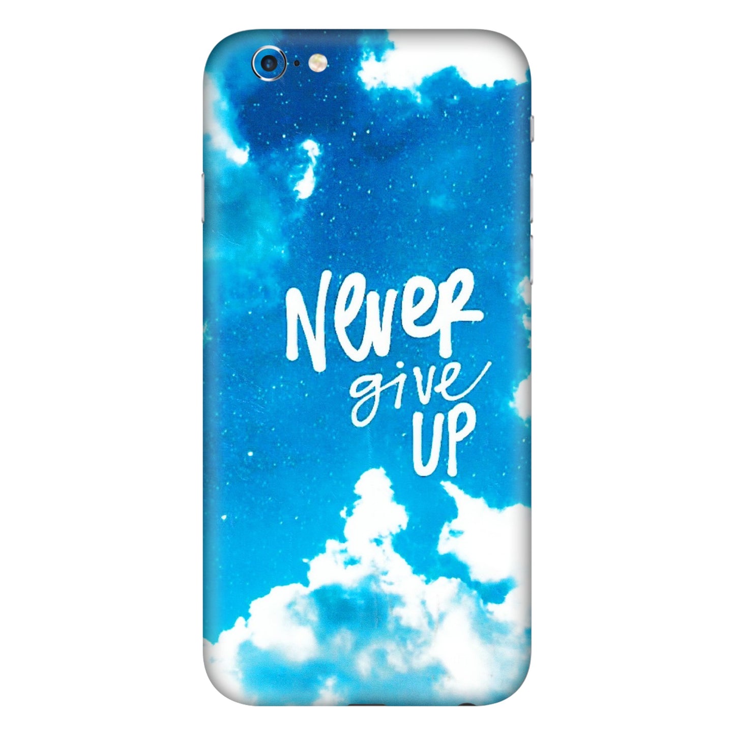 Apple iPhone Skins (All Models) - Never Give Up - 3D Embossed Finish (L-279) iPhone 6 Plus