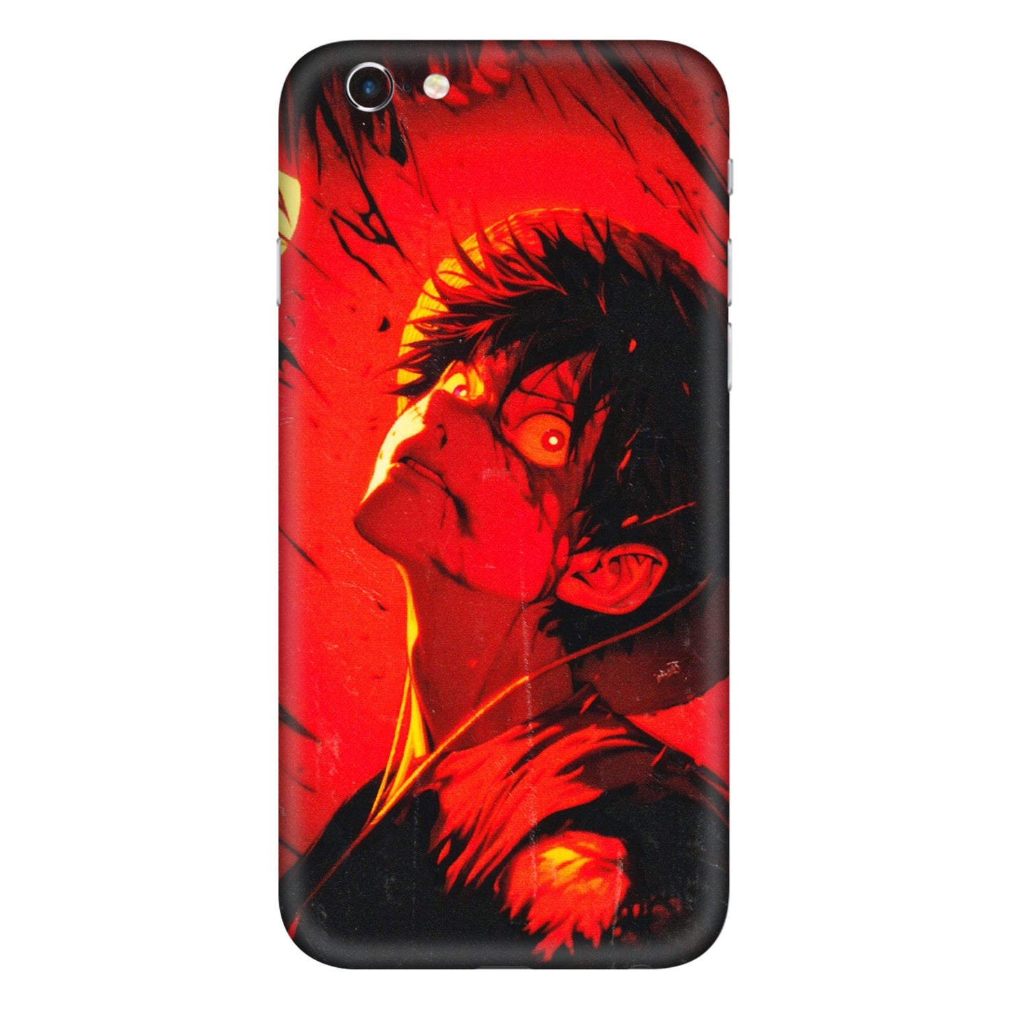 Apple iPhone Skins (All Models) - D.Luffy Power Up One Piece Anime - 3D Embossed Finish (L-326) iPhone 6 Plus