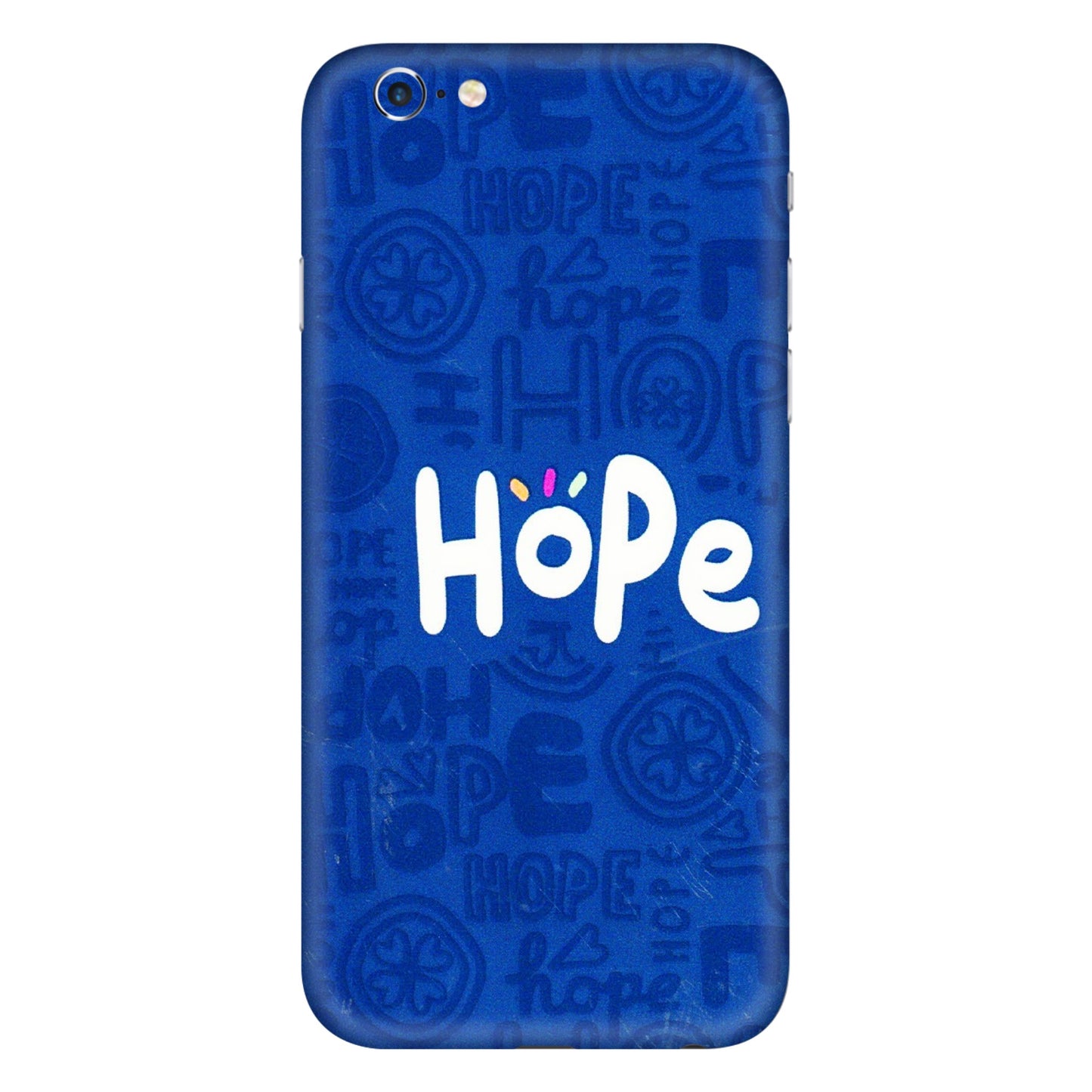 Apple iPhone Skins (All Models) - Hope Doodles Blue - 3D Embossed Finish (L-43) iPhone 6 Plus
