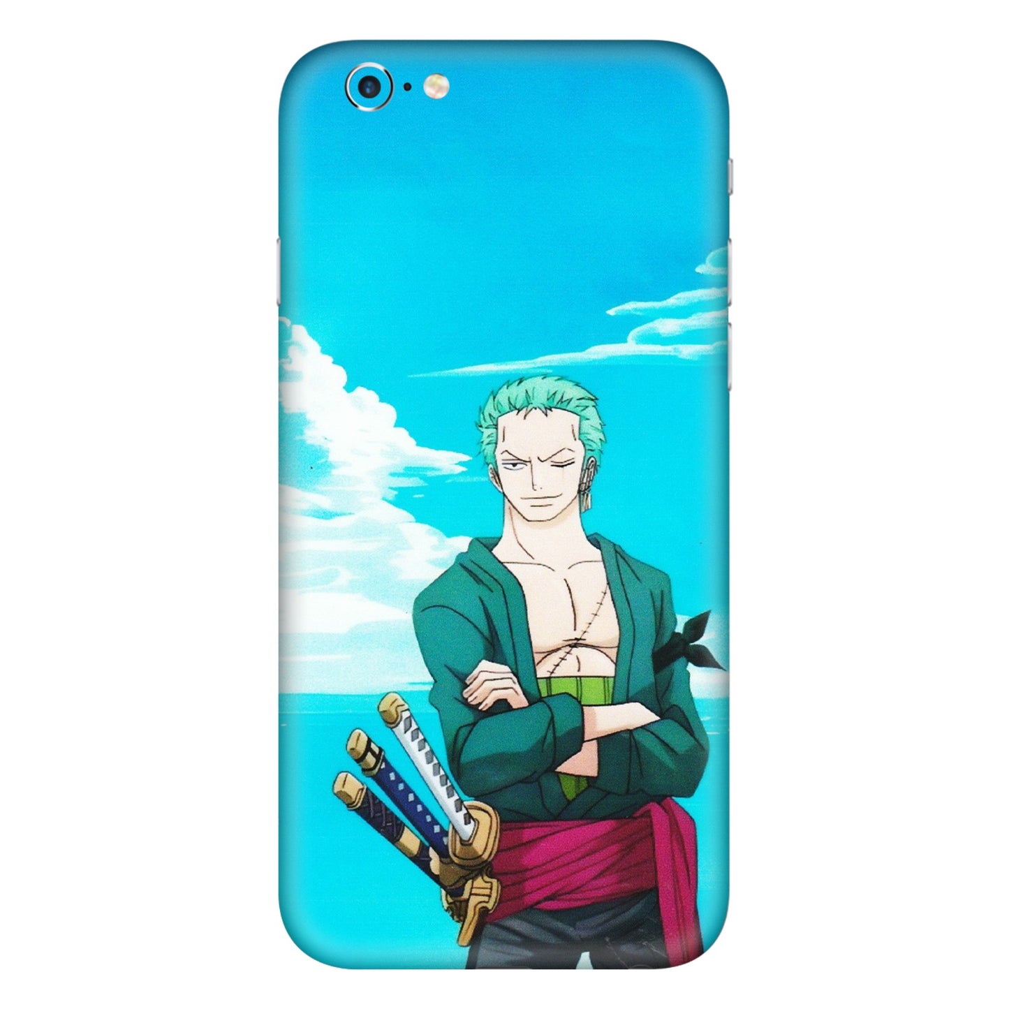 Apple iPhone Skins (All Models) - Cool Swordman Zoro Anime - Matte Finish (M-143) iPhone 6 Plus