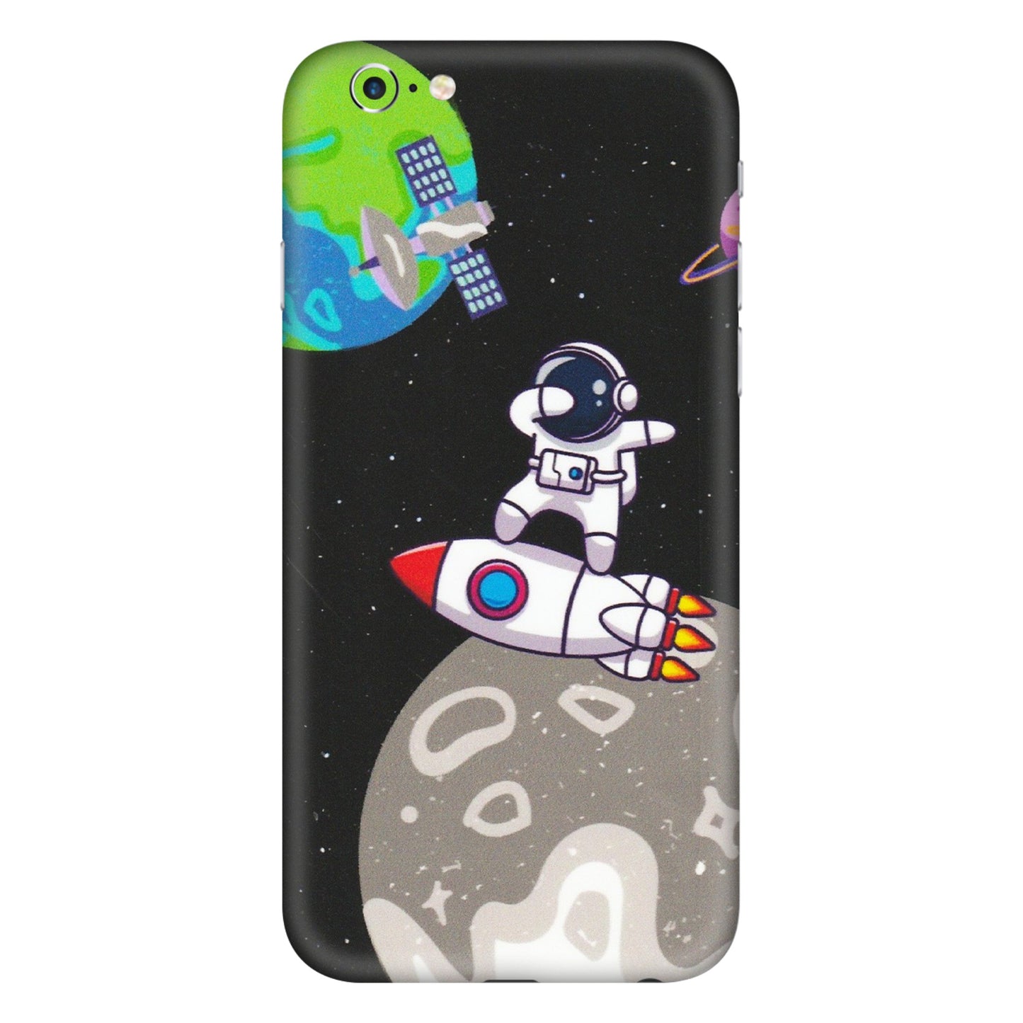 Apple iPhone Skins (All Models) - Astronaut Vibing Toon Running - Matte Finish (M-39) iPhone 6 Plus
