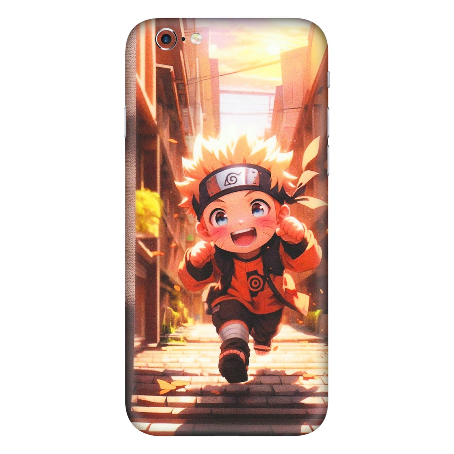 Apple iPhone Skins (All Models) - Naruto Cute Toon Running - Matte Finish (M-04) iPhone 6 Plus
