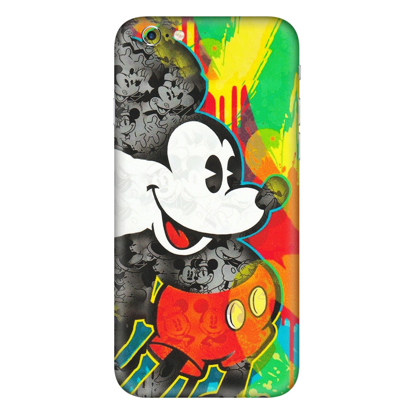 Apple iPhone Skins (All Models) - Multiple Mickey With Colourful Texture - Matte Finish (M-84) iPhone 6 Plus
