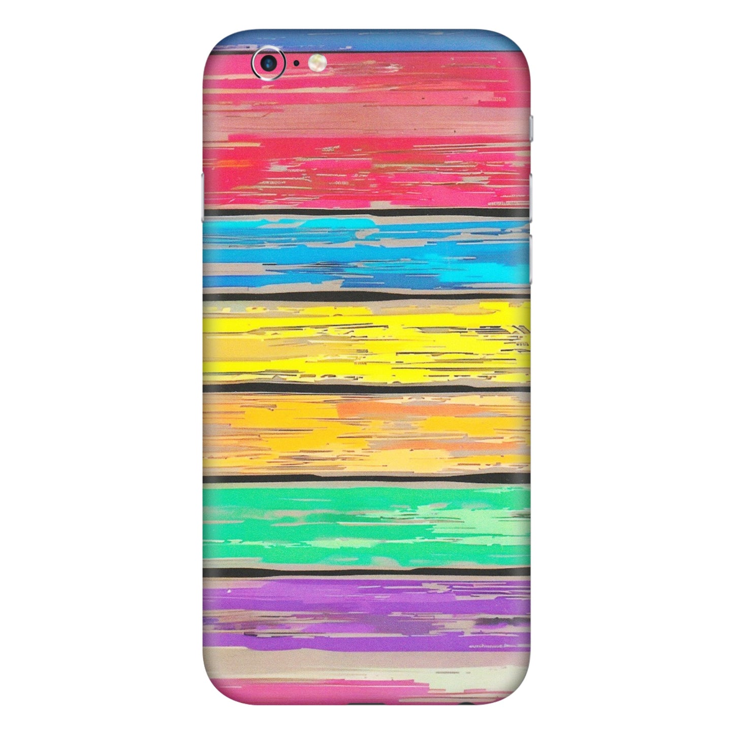 Apple iPhone Skins (All Models) - Multi Colour Wooden Wall - Matte Finish (M-96) iPhone 6 Plus