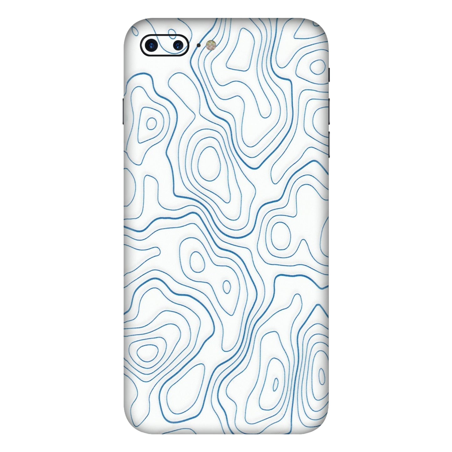 Apple iPhone Skins (All Models) - Blue And White Swirls - Matte Finish (M-139) iPhone 7 Plus