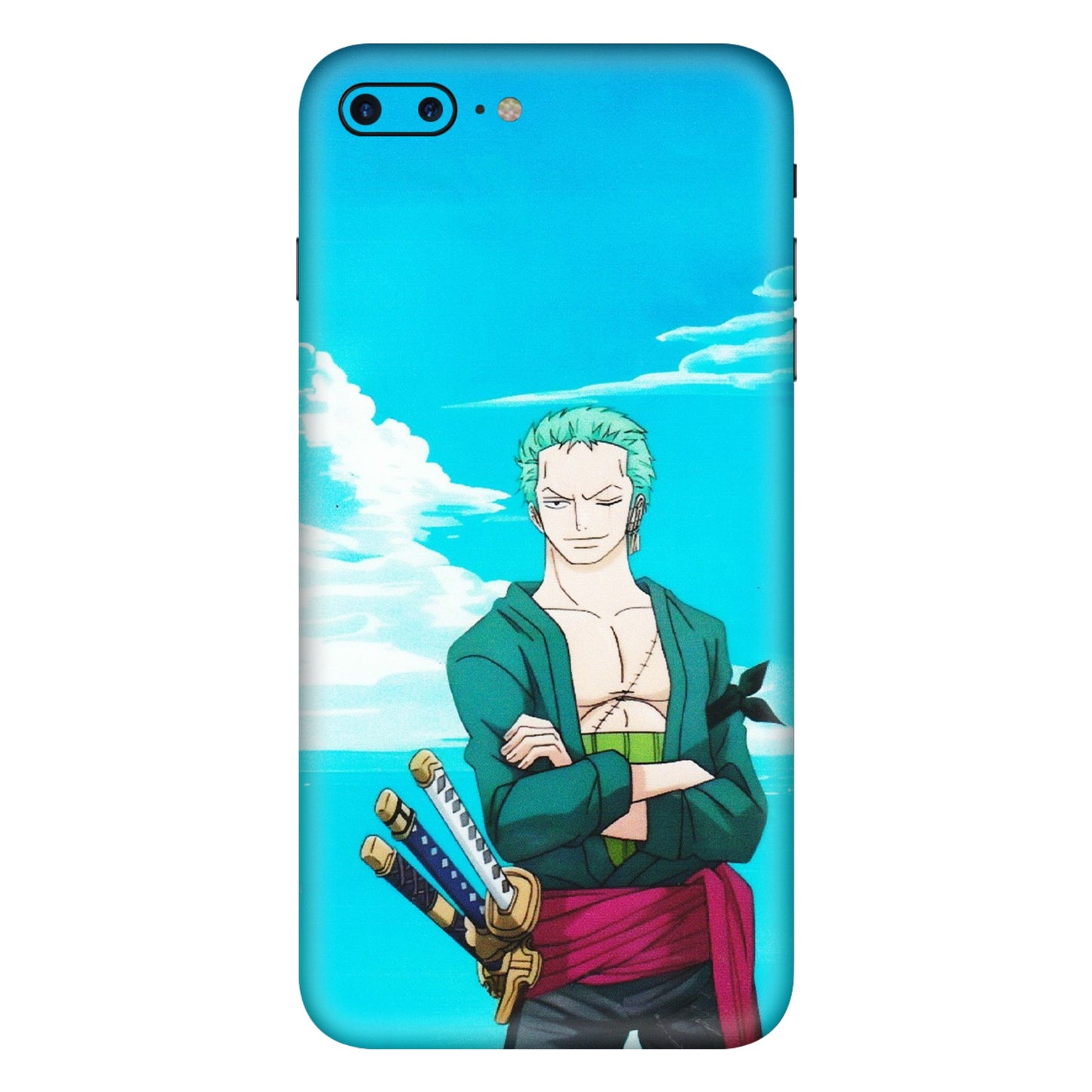 Apple iPhone Skins (All Models) - Cool Swordman Zoro Anime - Matte Finish (M-143) iPhone 7 Plus
