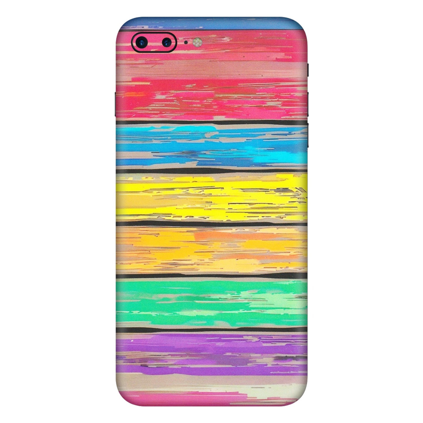 Apple iPhone Skins (All Models) - Multi Colour Wooden Wall - Matte Finish (M-96) iPhone 7 Plus