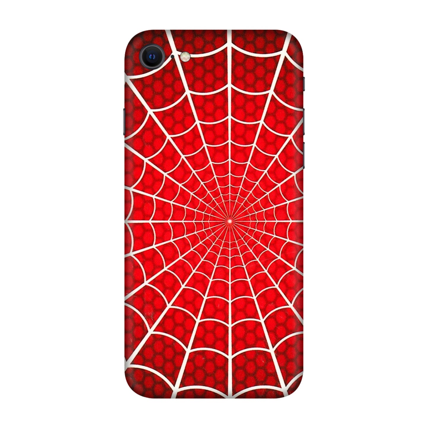 Apple iPhone Skins (All Models) - Classic Spidey Web - 3D Embossed Finish (L-115) iPhone SE