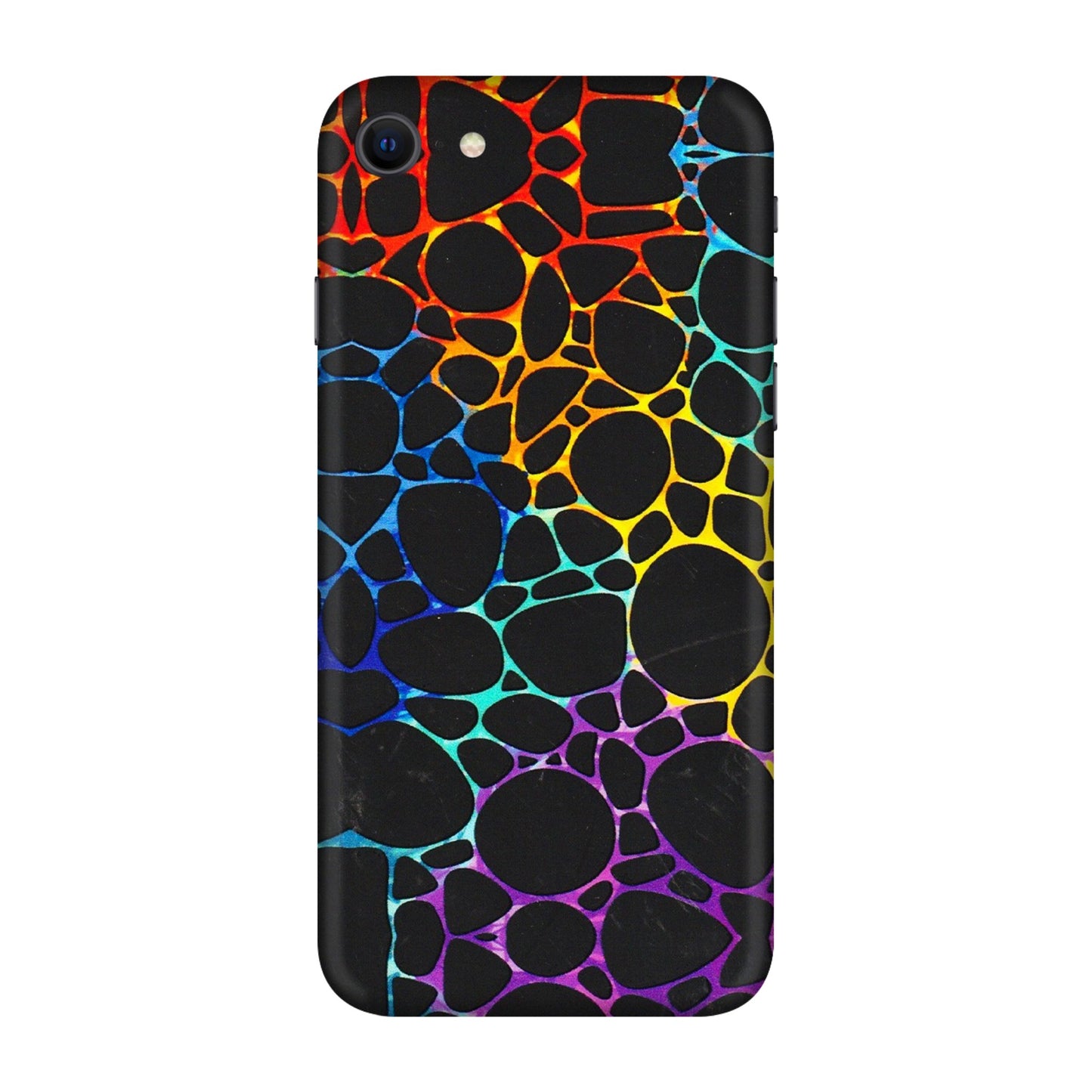 Apple iPhone Skins (All Models) - Abstract Art MultiColour - 3D Embossed Finish (L-133) iPhone SE