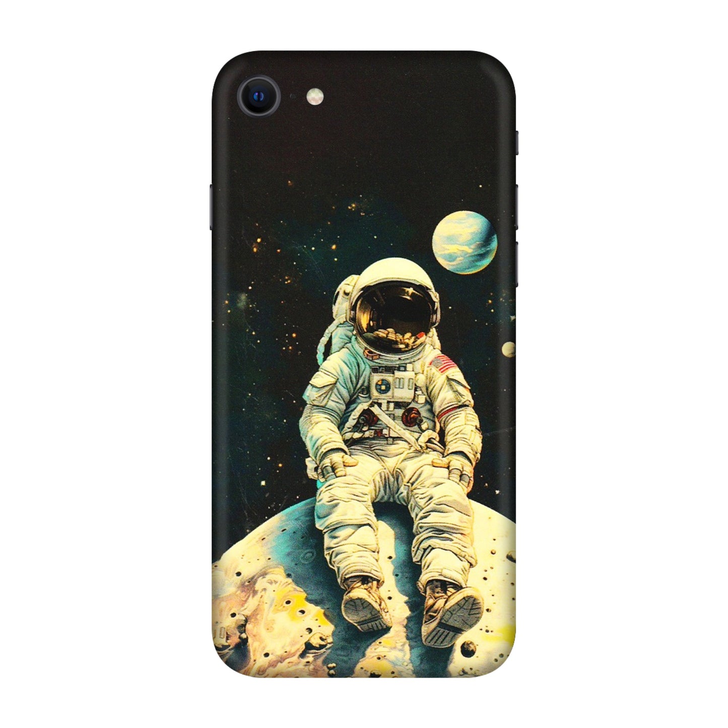 Apple iPhone Skins (All Models) - Astronaut in Space - 3D Embossed Finish (L-16) iPhone SE