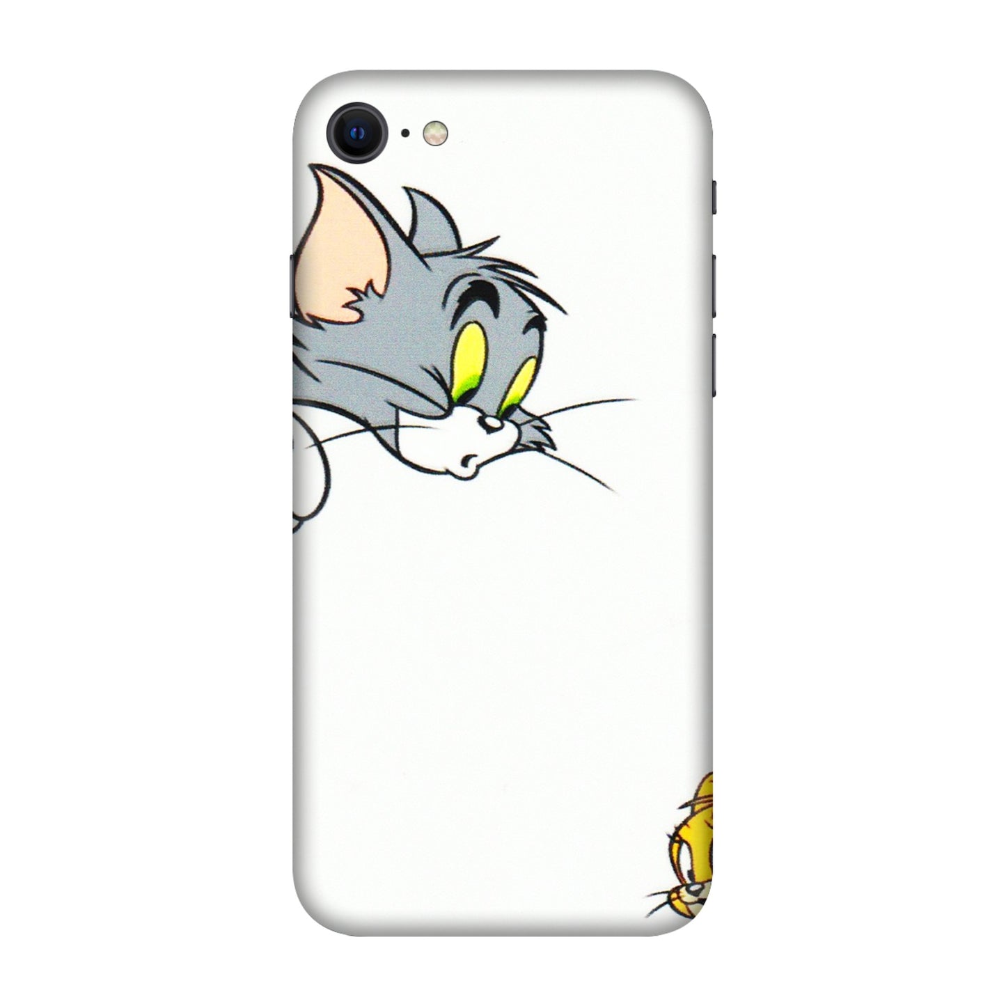 Apple iPhone Skins (All Models) - Cute Tom And Jerry - 3D Embossed Finish (L-220) iPhone SE