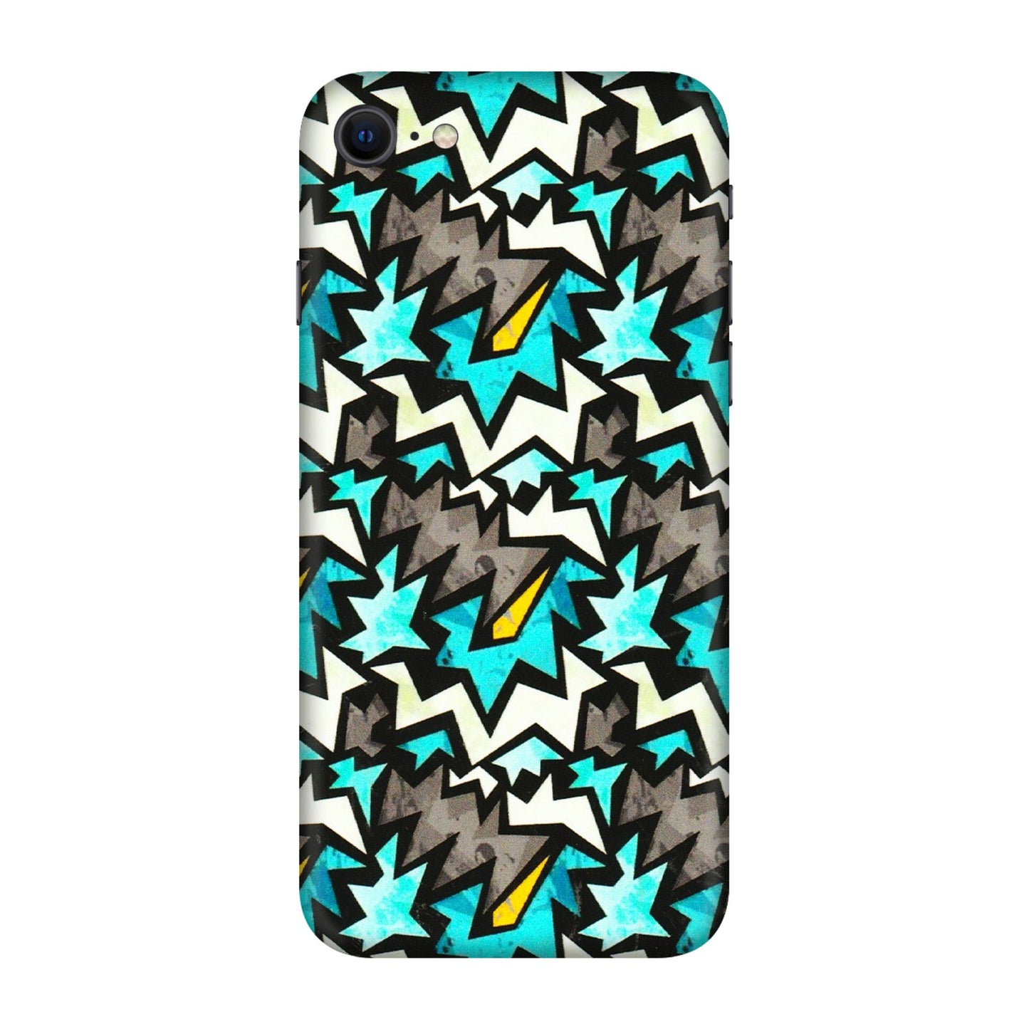 Apple iPhone Skins (All Models) - Funky Zig Zag - 3D Embossed Finish (L-223) iPhone SE