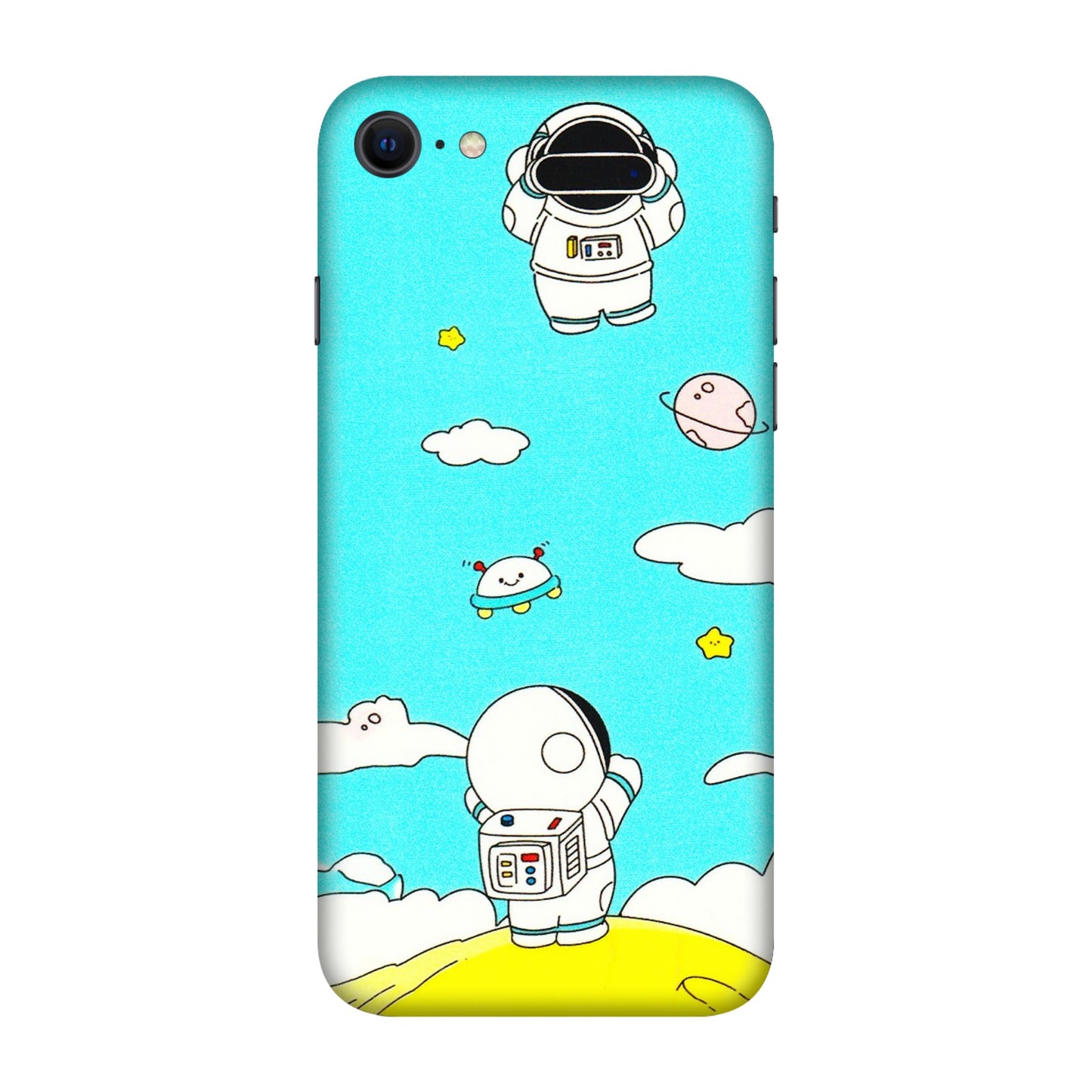 Apple iPhone Skins (All Models) - Blue Skies Astro Float - 3D Embossed Finish (L-230) iPhone SE