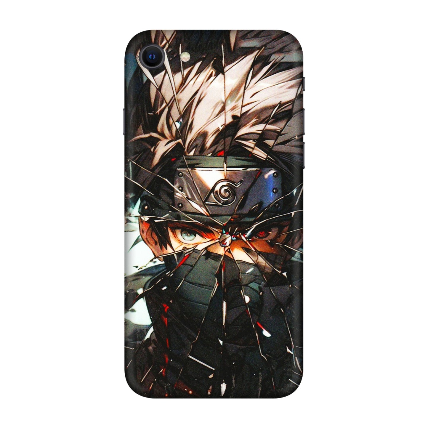 Apple iPhone Skins (All Models) - Kakashi Shattered Glass Effect - 3D Embossed Finish (L-237) iPhone SE