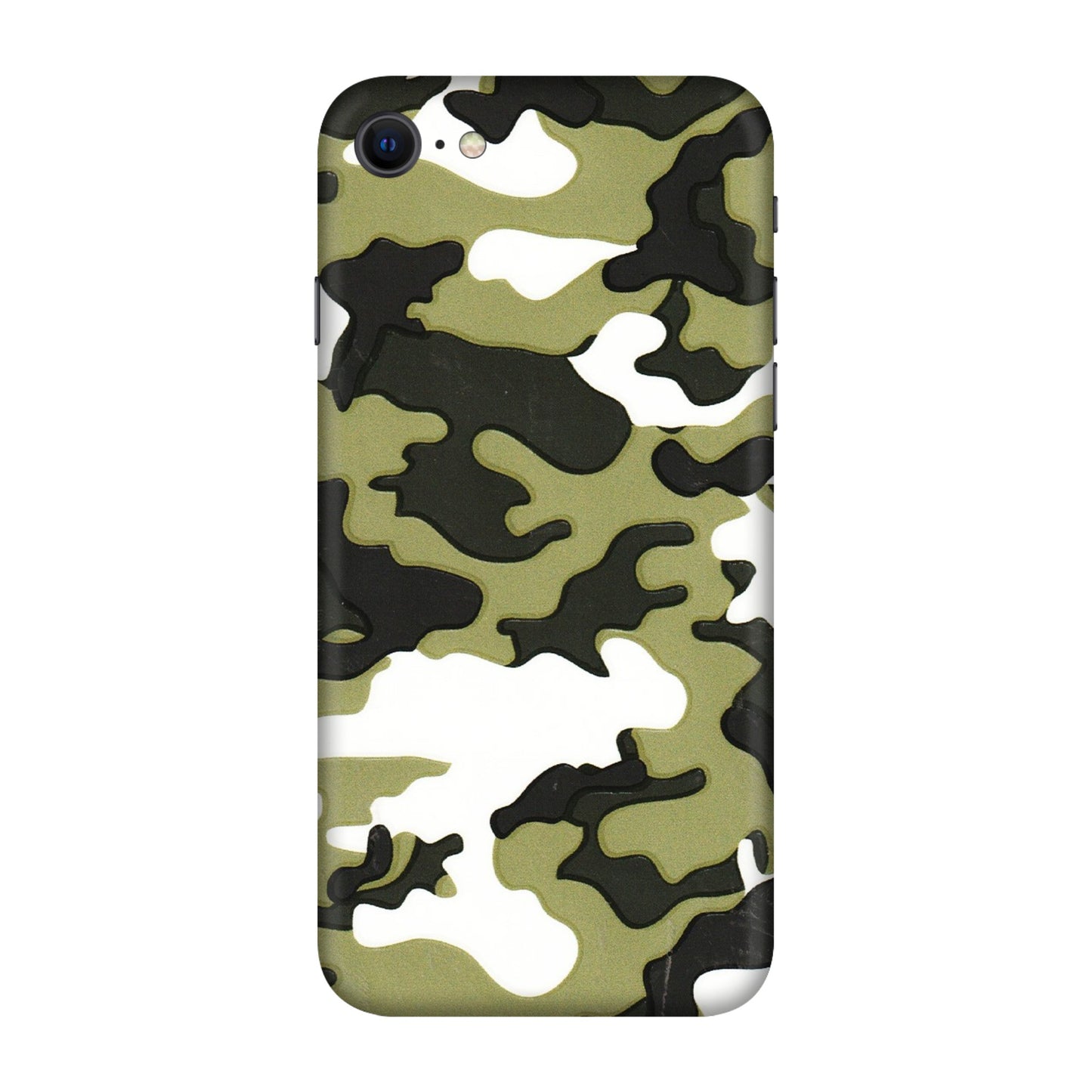 Apple iPhone Skins (All Models) - Camouflages White And Green - 3D Embossed Finish (L-243) iPhone SE