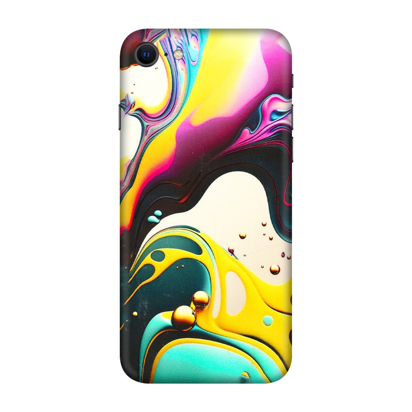 Apple iPhone Skins (All Models) - Multicolor Abstract pattern - 3D Embossed Finish (L-254) iPhone SE