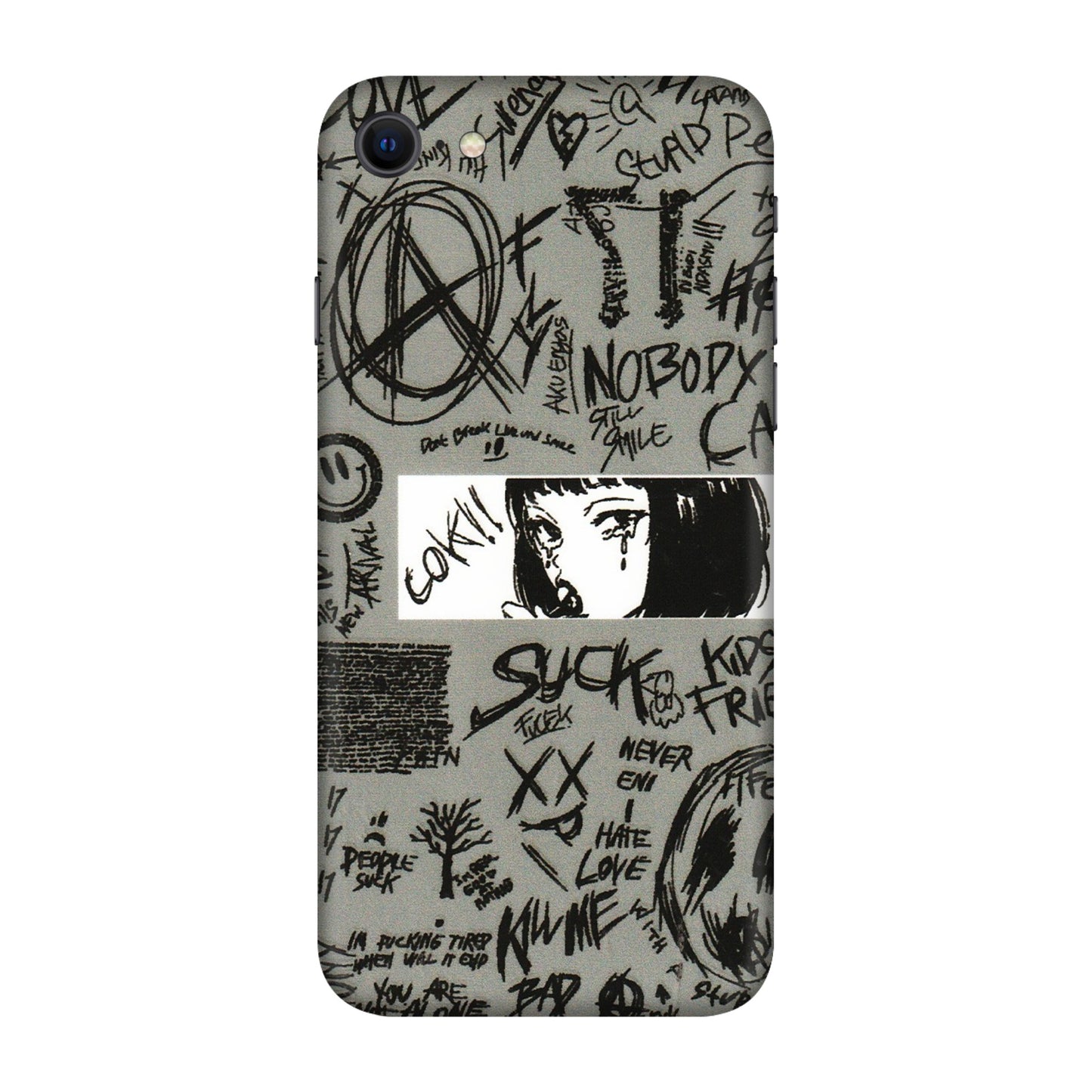 Apple iPhone Skins (All Models) - Never Have Love Anime - 3D Embossed Finish (L-260) iPhone SE
