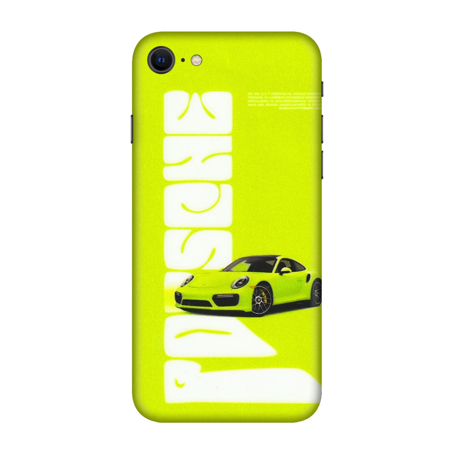 Apple iPhone Skins (All Models) - Lime Green Porche - 3D Embossed Finish (L-30) iPhone SE