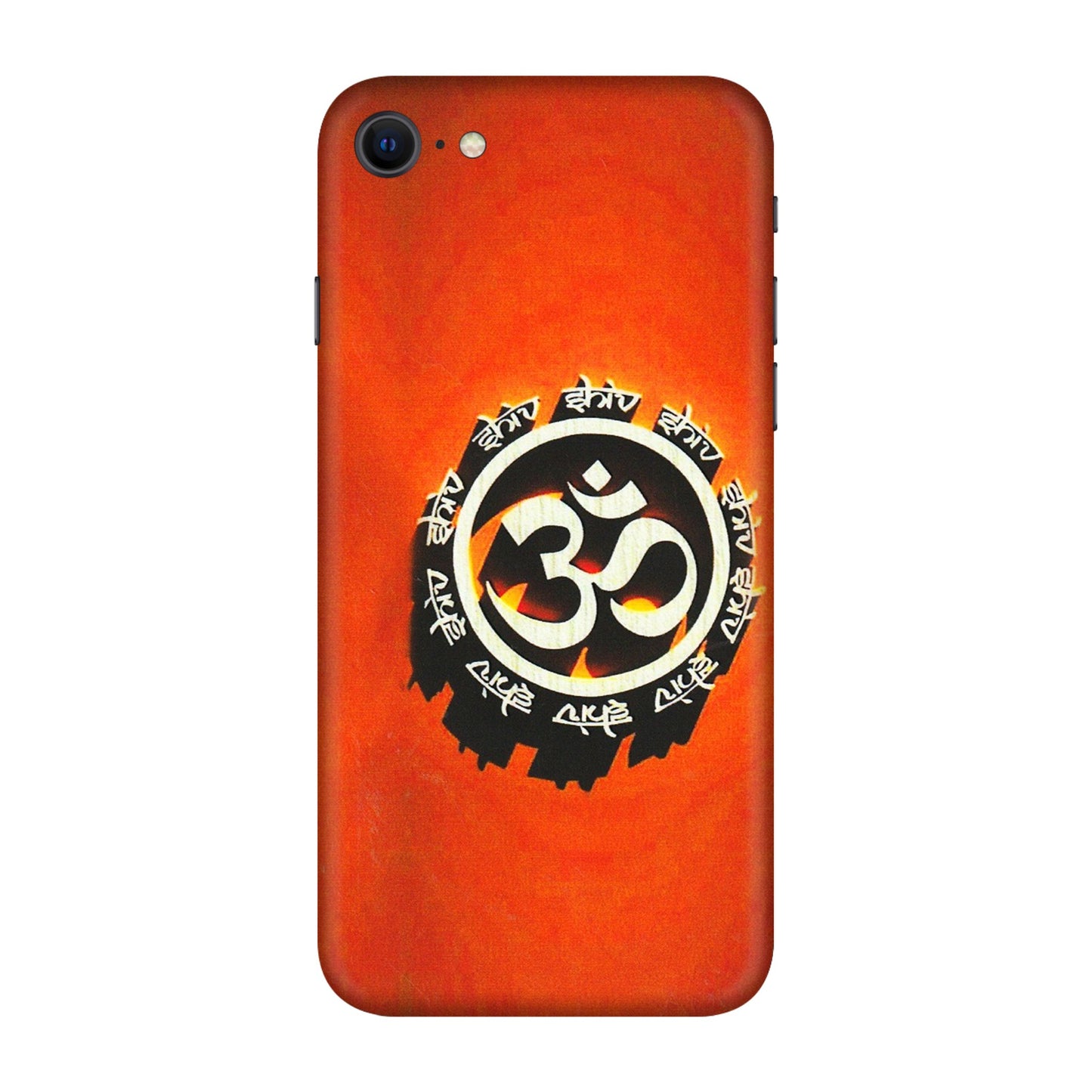 Apple iPhone Skins (All Models) - Aum Shiv Orange - 3D Embossed Finish (L-32) iPhone SE