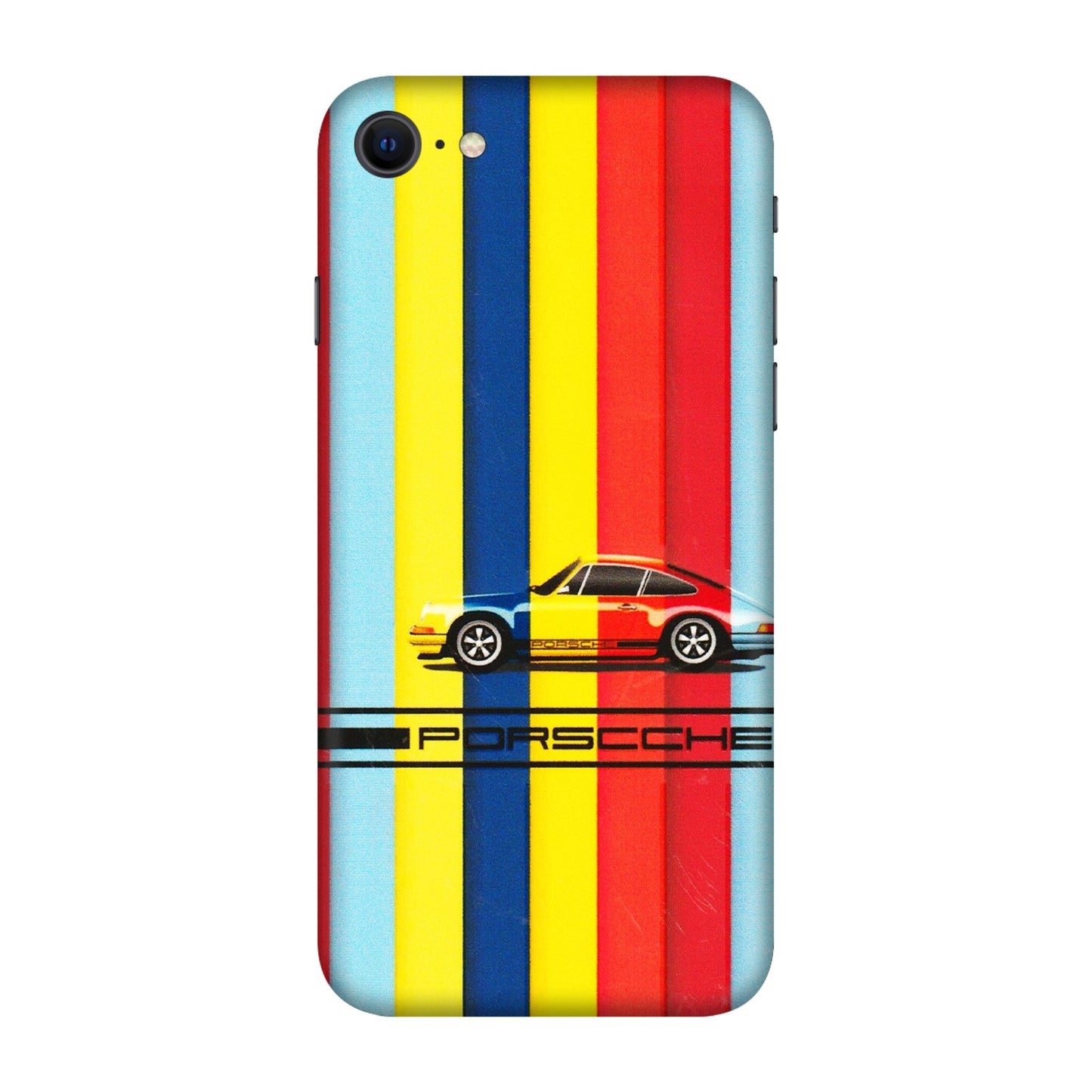 Apple iPhone Skins (All Models) - Multicolour Porche - 3D Embossed Finish (L-39) iPhone SE