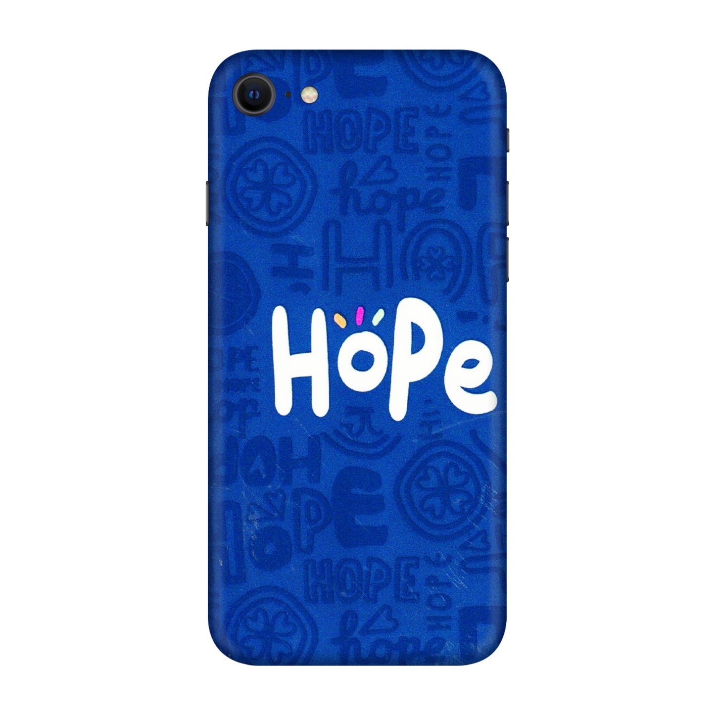 Apple iPhone Skins (All Models) - Hope Doodles Blue - 3D Embossed Finish (L-43) iPhone SE