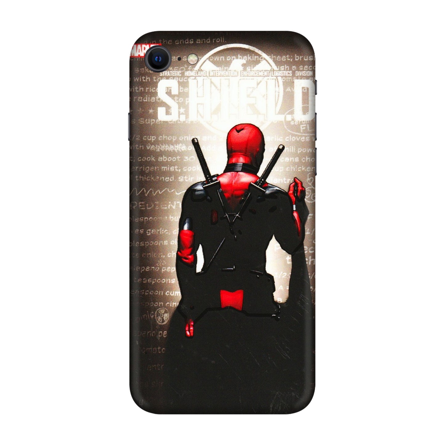 Apple iPhone Skins (All Models) - Deadpool - 3D Embossed Finish (L-56) iPhone SE