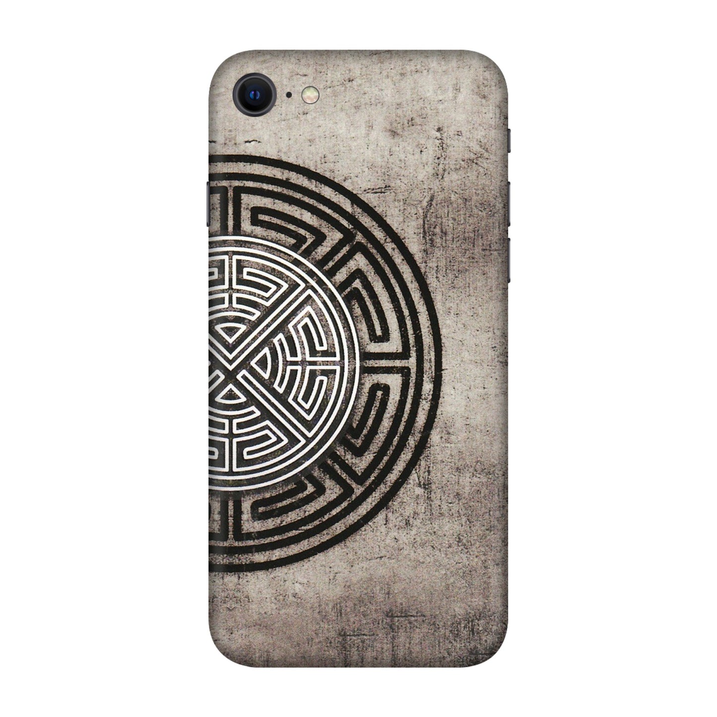 Apple iPhone Skins (All Models) - Mysterious Circular Design - 3D Embossed Finish (L-63) iPhone SE