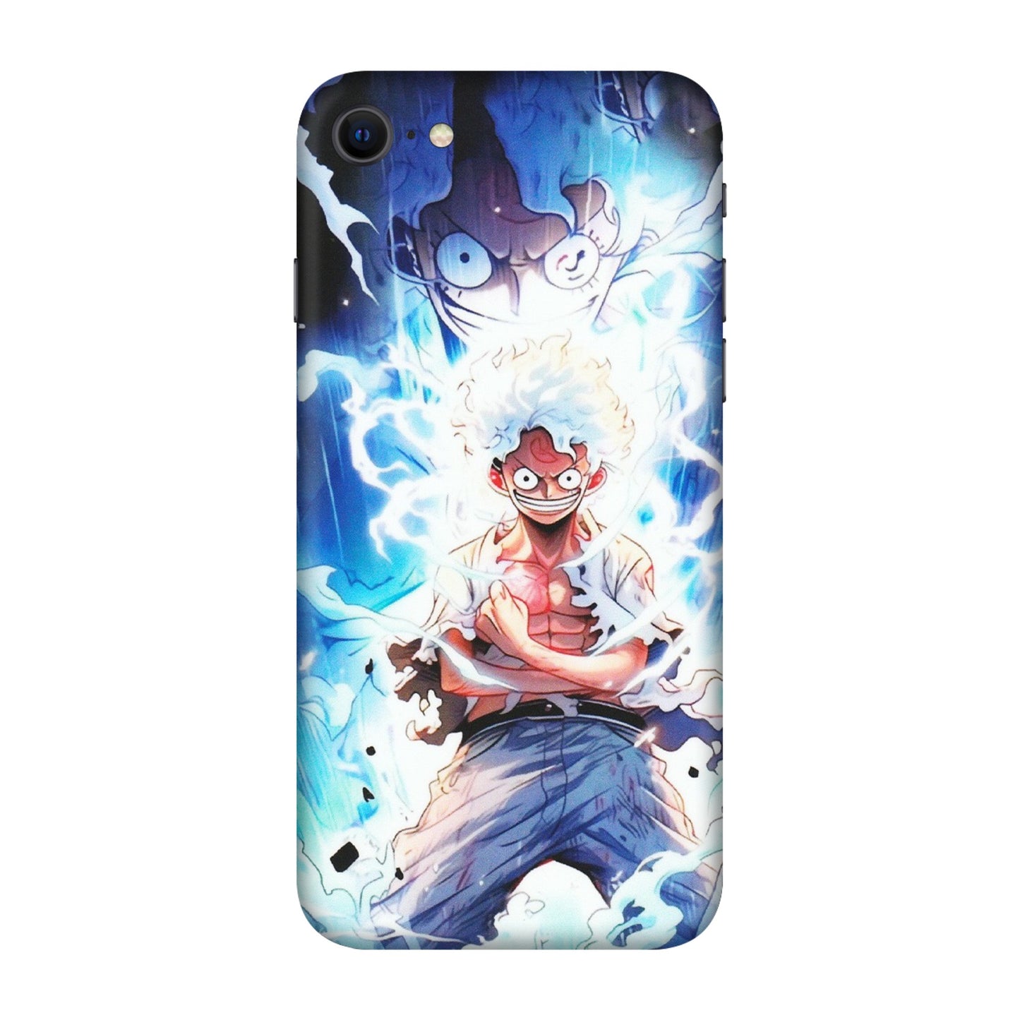Apple iPhone Skins (All Models) - Blue Thunder Luffy Anime - Matte Finish (M-132) iPhone SE