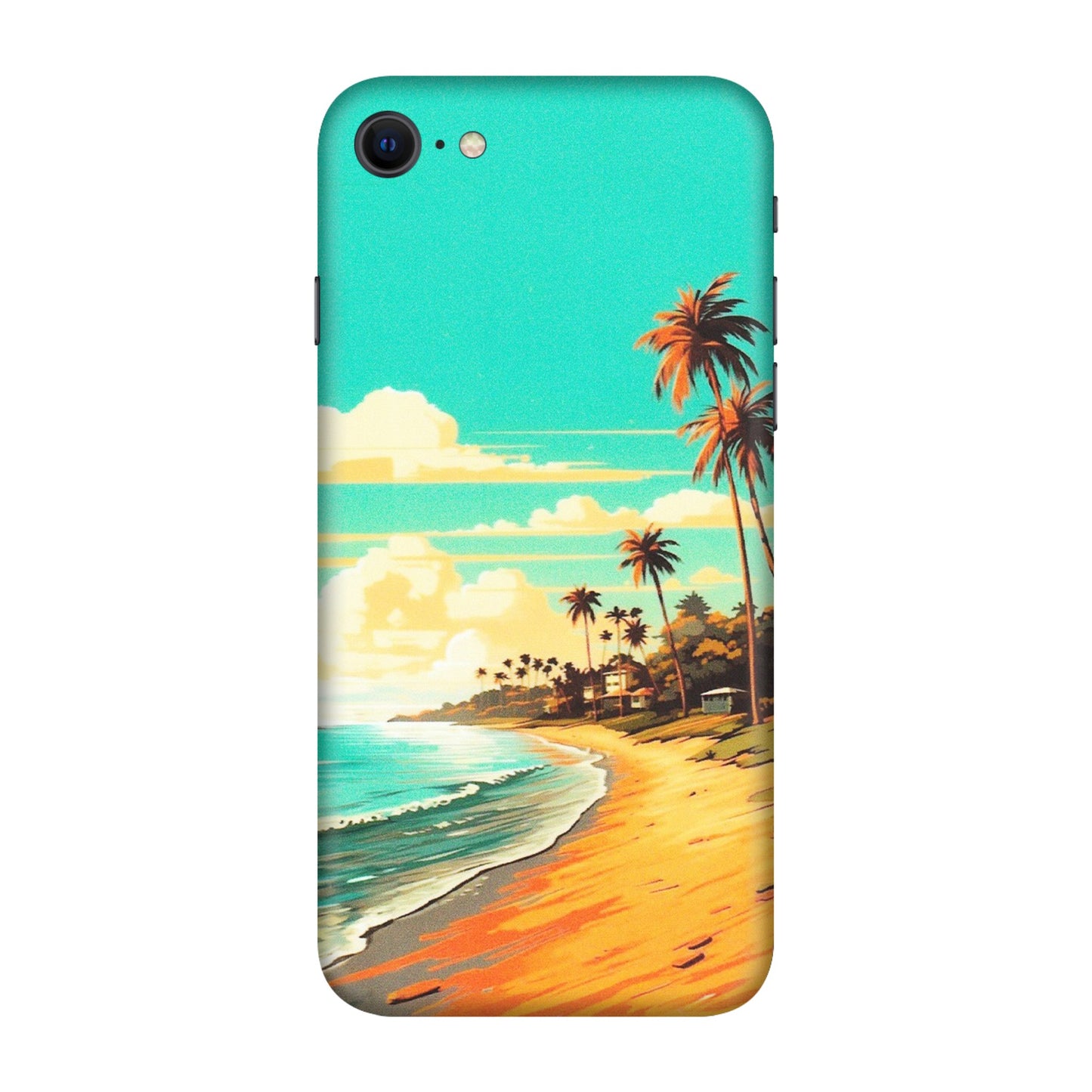 Apple iPhone Skins (All Models) - Miami Beach - Matte Finish (M-136) iPhone SE