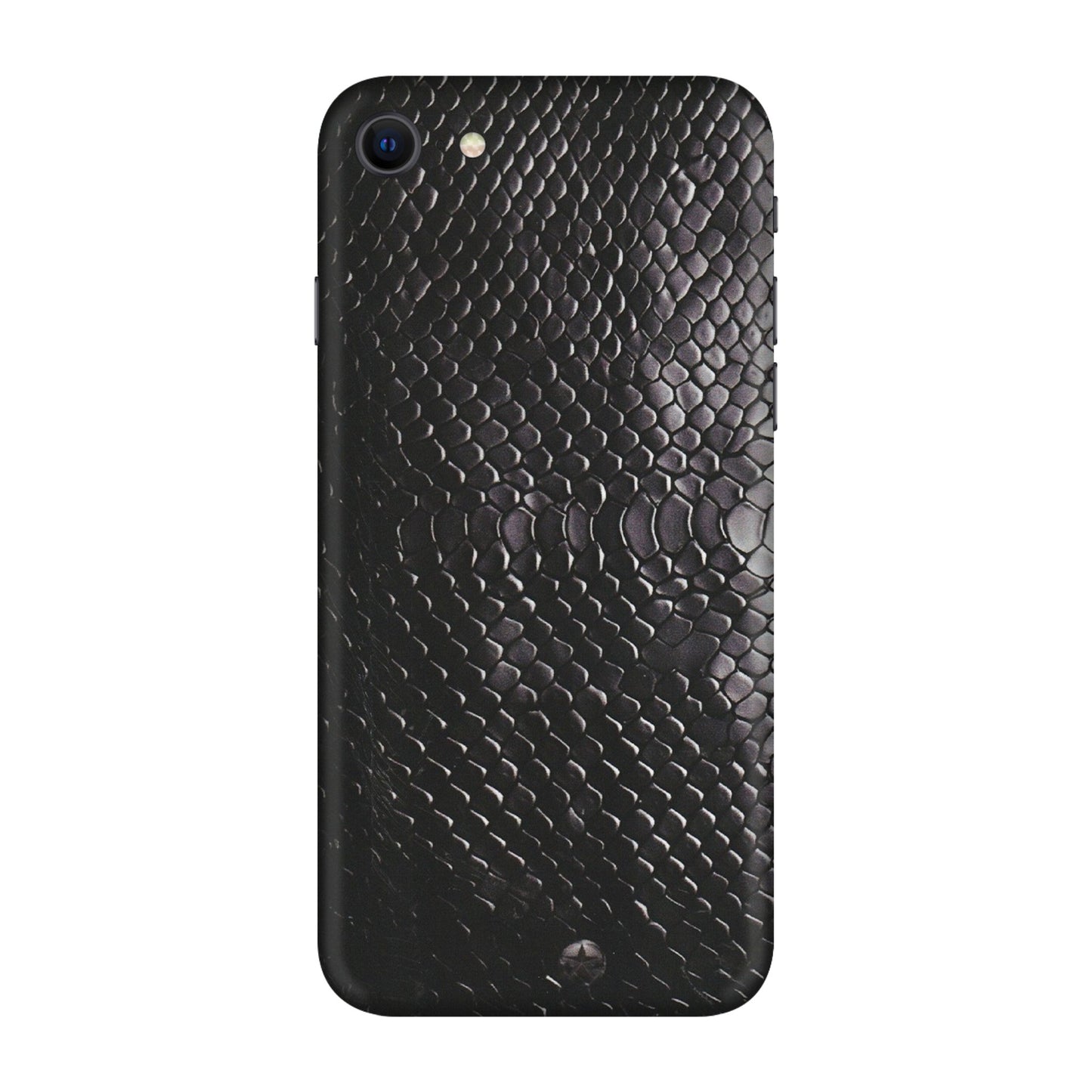 Apple iPhone Skins (All Models) - Black Snack Leather - Matte Finish (M-147) iPhone SE