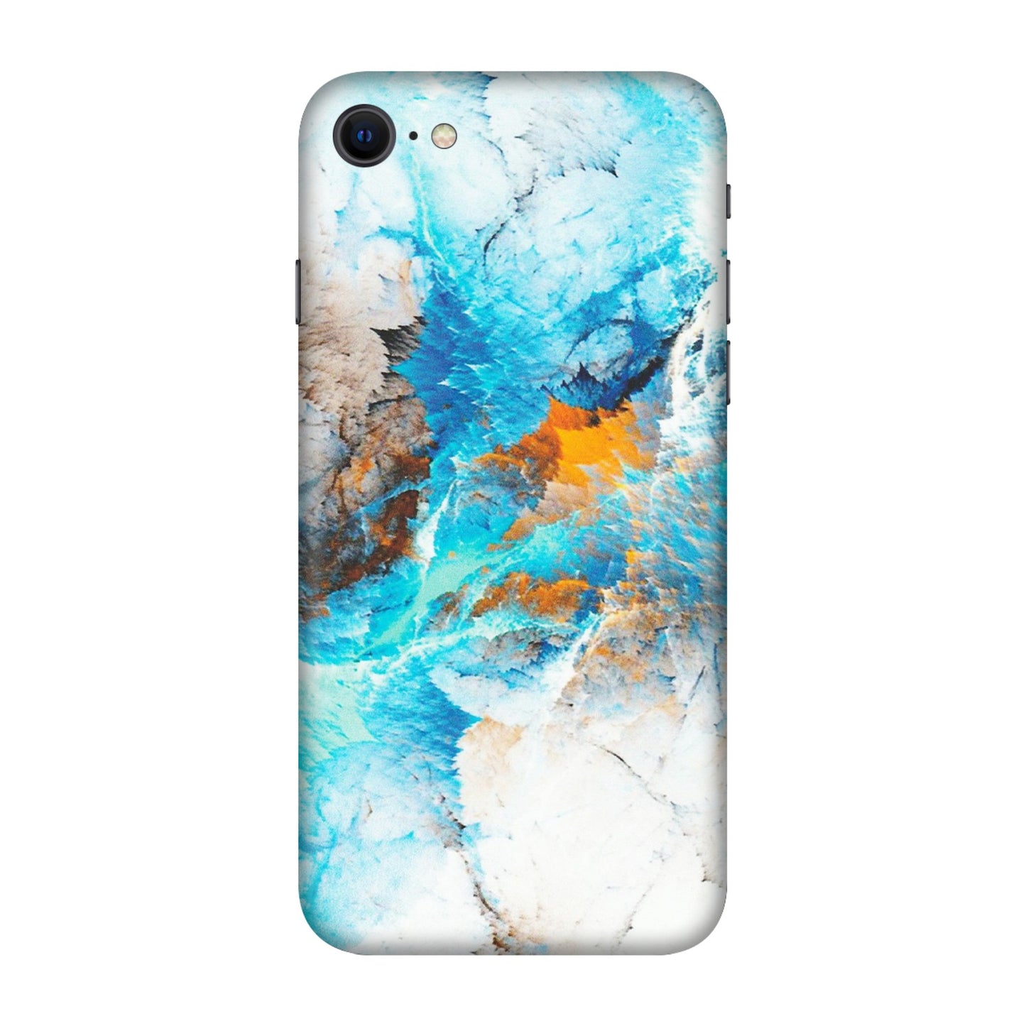 Apple iPhone Skins (All Models) - Blue Waves Abstract - Matte Finish (M-19) iPhone SE