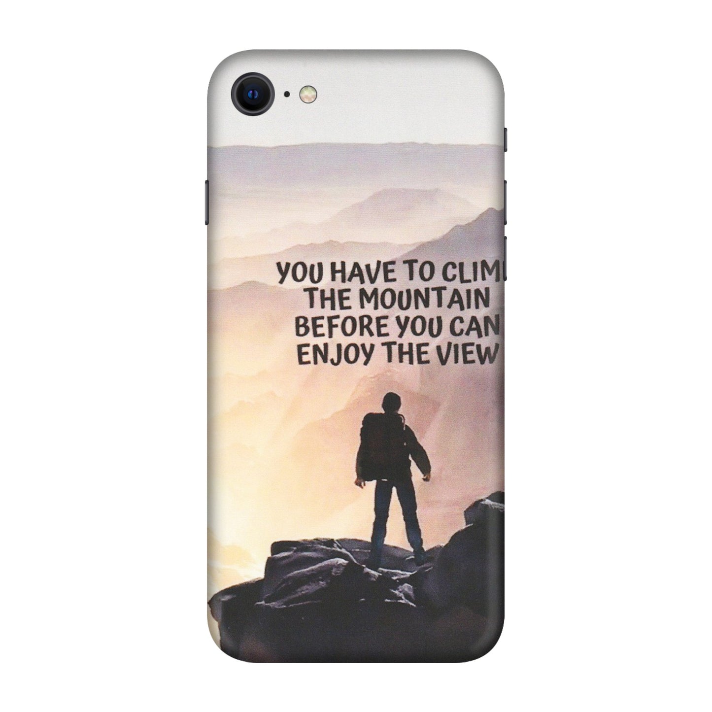 Apple iPhone Skins (All Models) - Motivational Hiking Mountain - Matte Finish (M-28) iPhone SE
