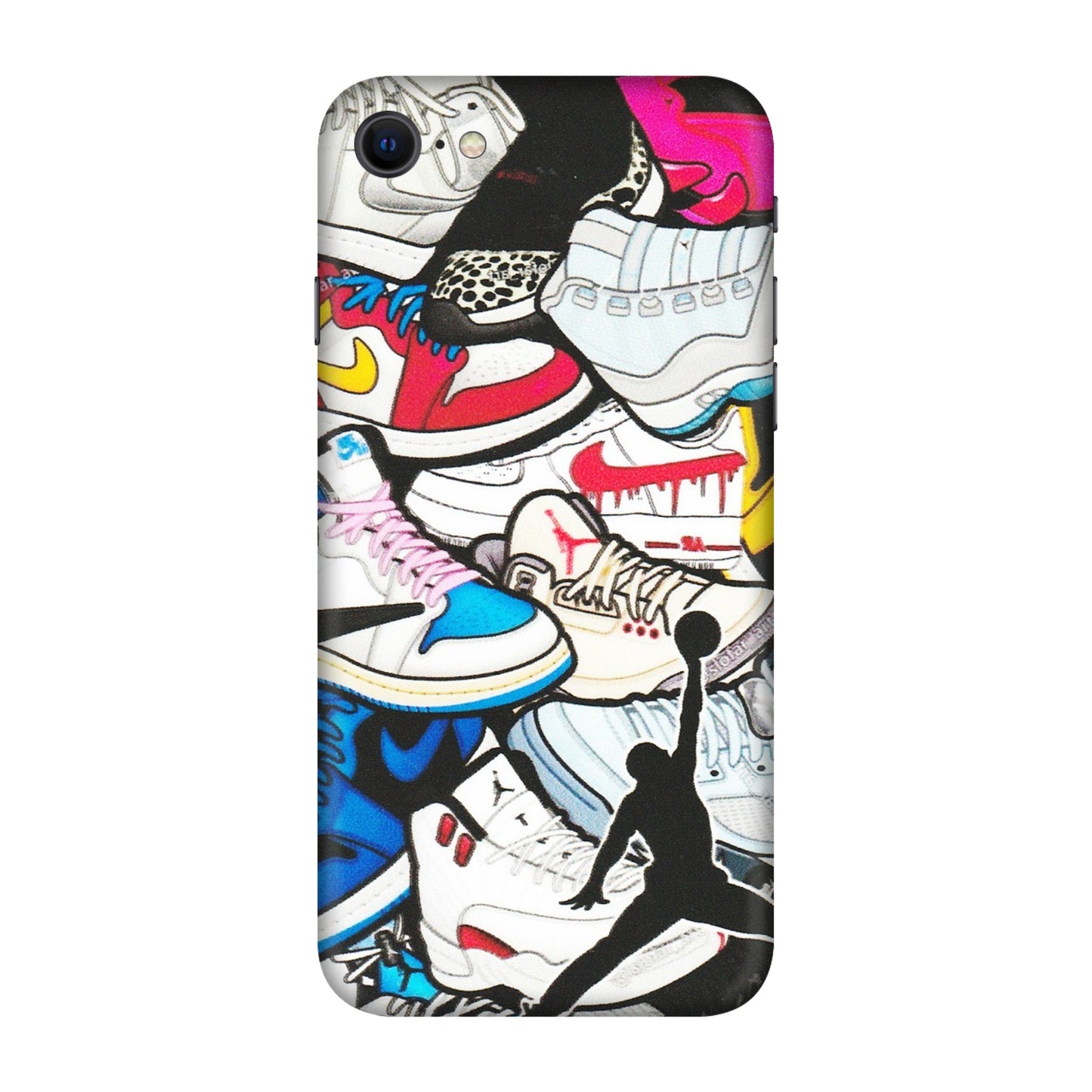 Apple iPhone Skins (All Models) - Jordan Sneakers Fan - Matte Finish (M-80) iPhone SE