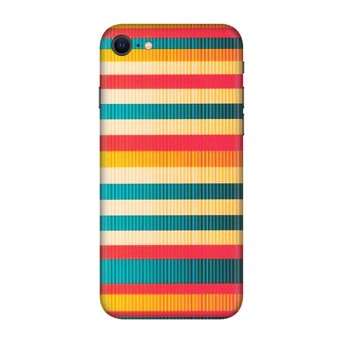 Apple iPhone Skins (All Models) - Colourful Stripes Soothing Effect - Matte Finish (M-86) iPhone SE