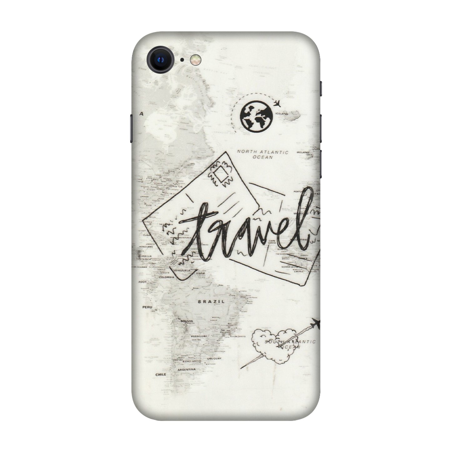 Apple iPhone Skins (All Models) - Travel Ticket - Transparent Finish (T-06) iPhone SE