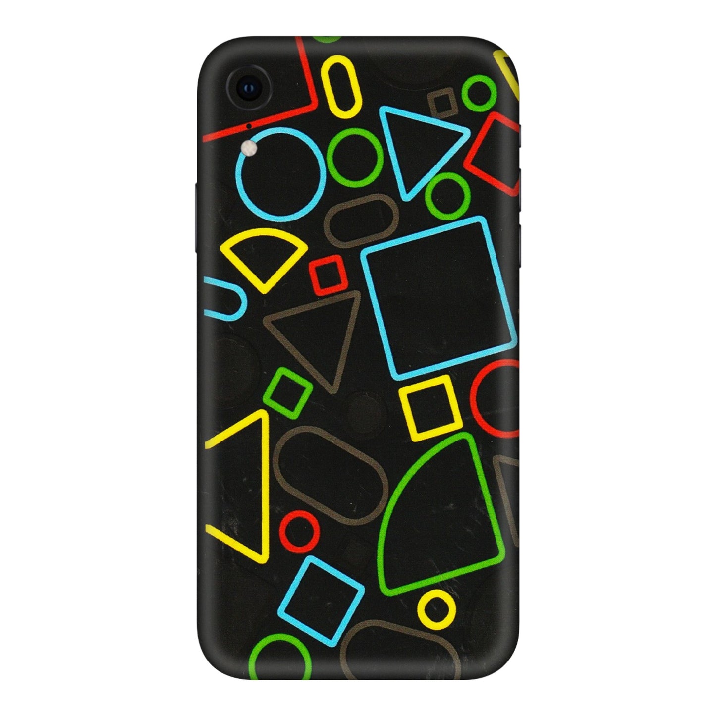 Apple iPhone Skins (All Models) - Black Shapes - 3D Embossed Finish (L-131) iPhone XR
