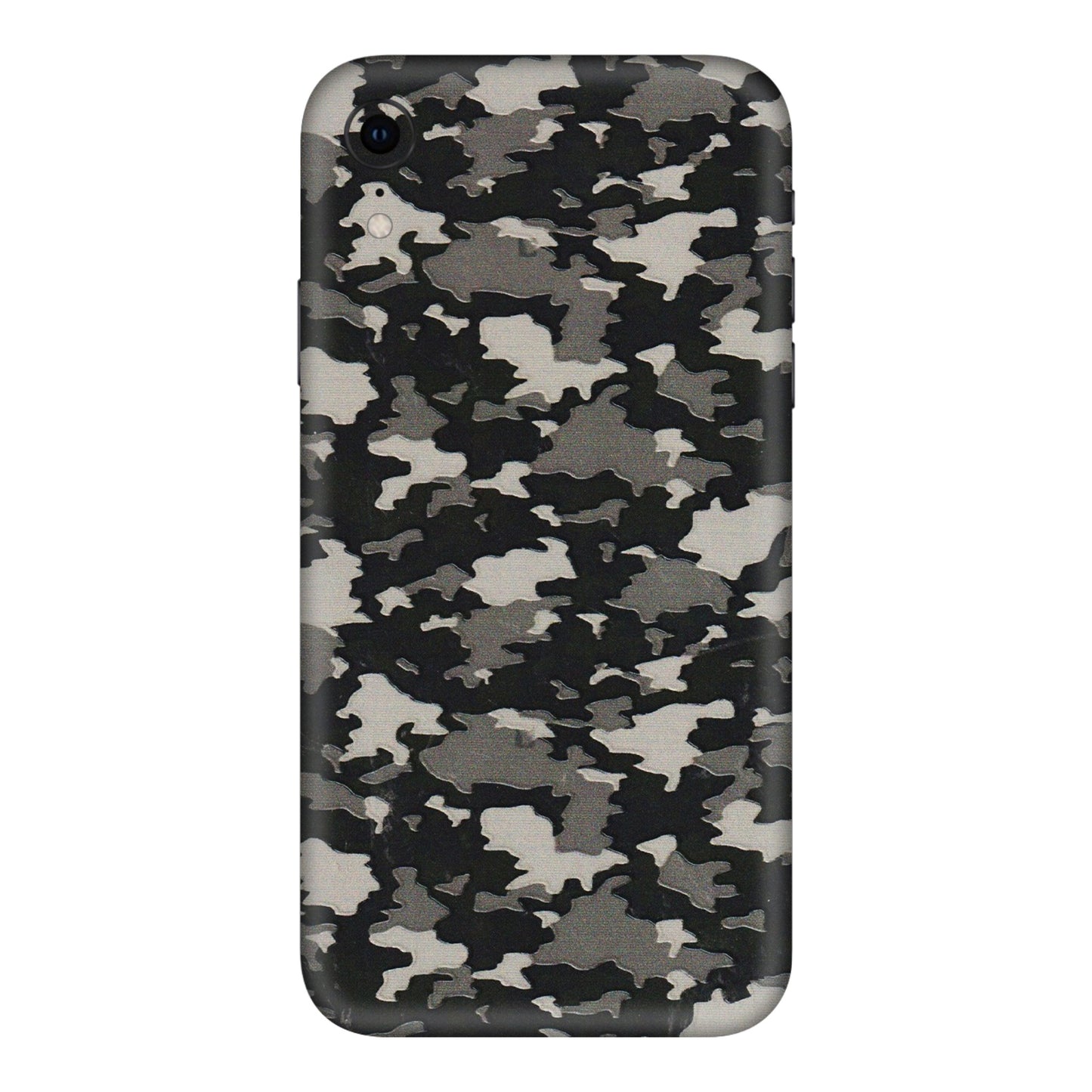 Apple iPhone Skins (All Models) - Black/Grey Camoflaunge - 3D Embossed Finish (L-142) iPhone XR