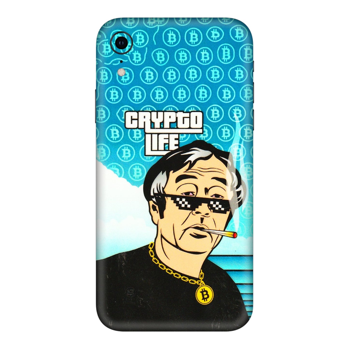 Apple iPhone Skins (All Models) - Crypto Thug Life - 3D Embossed Finish (L-179) iPhone XR