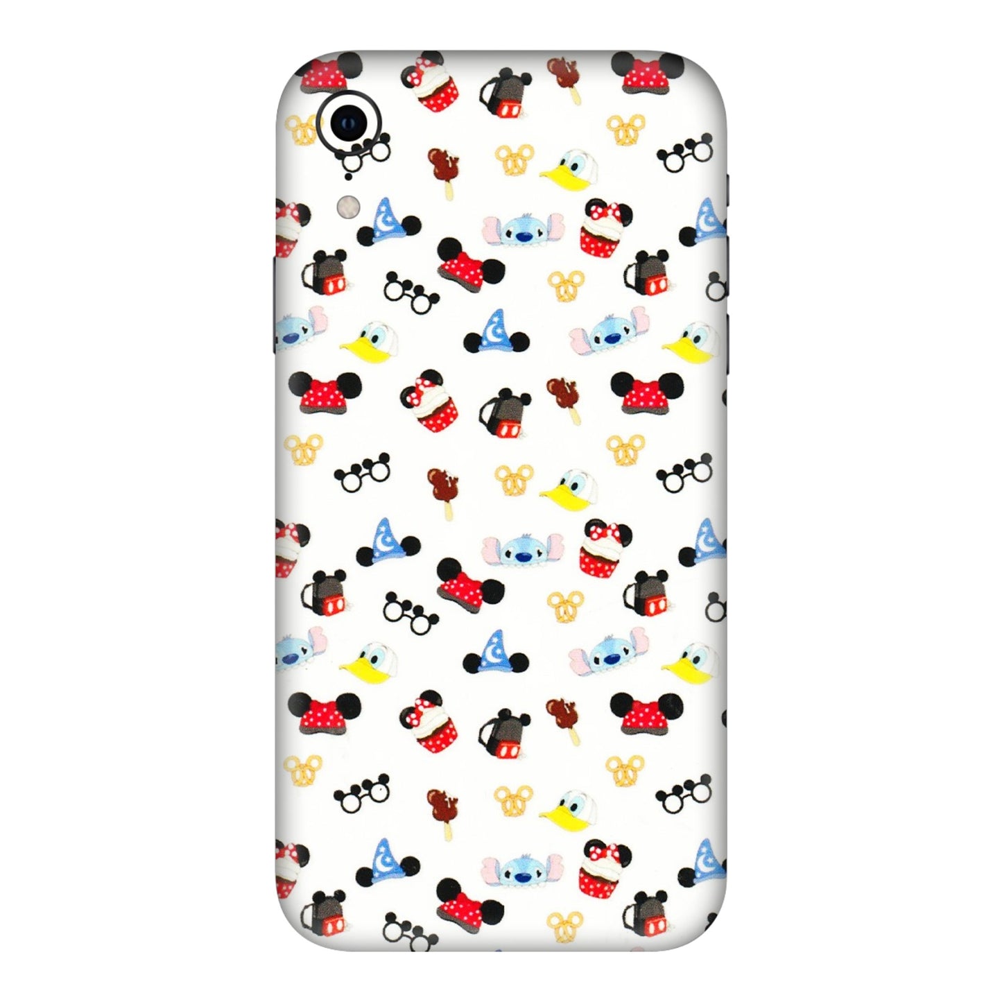 Apple iPhone Skins (All Models) - Minnie Mouse & Donald Doodles s - 3D Embossed Finish (L-194) iPhone XR