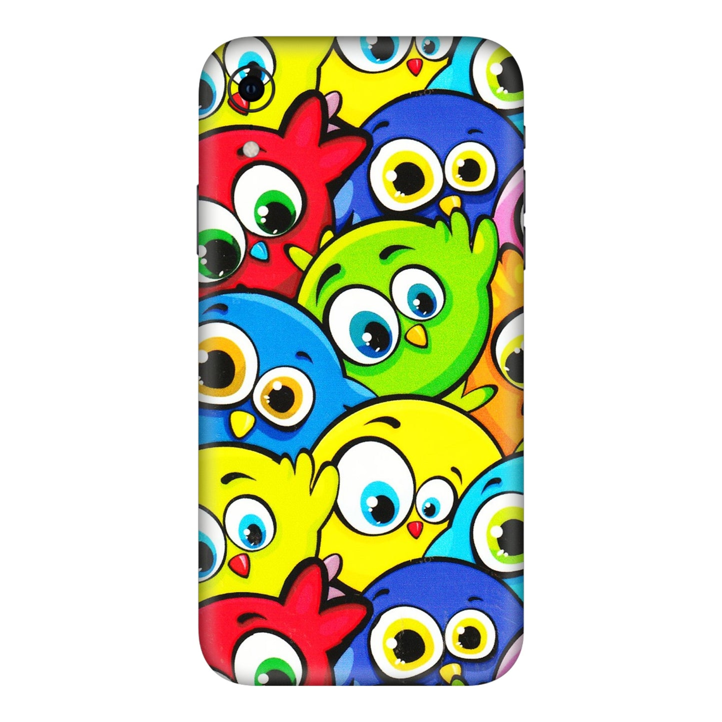 Apple iPhone Skins (All Models) - Cute Fluffy Birds - 3D Embossed Finish (L-213) iPhone XR
