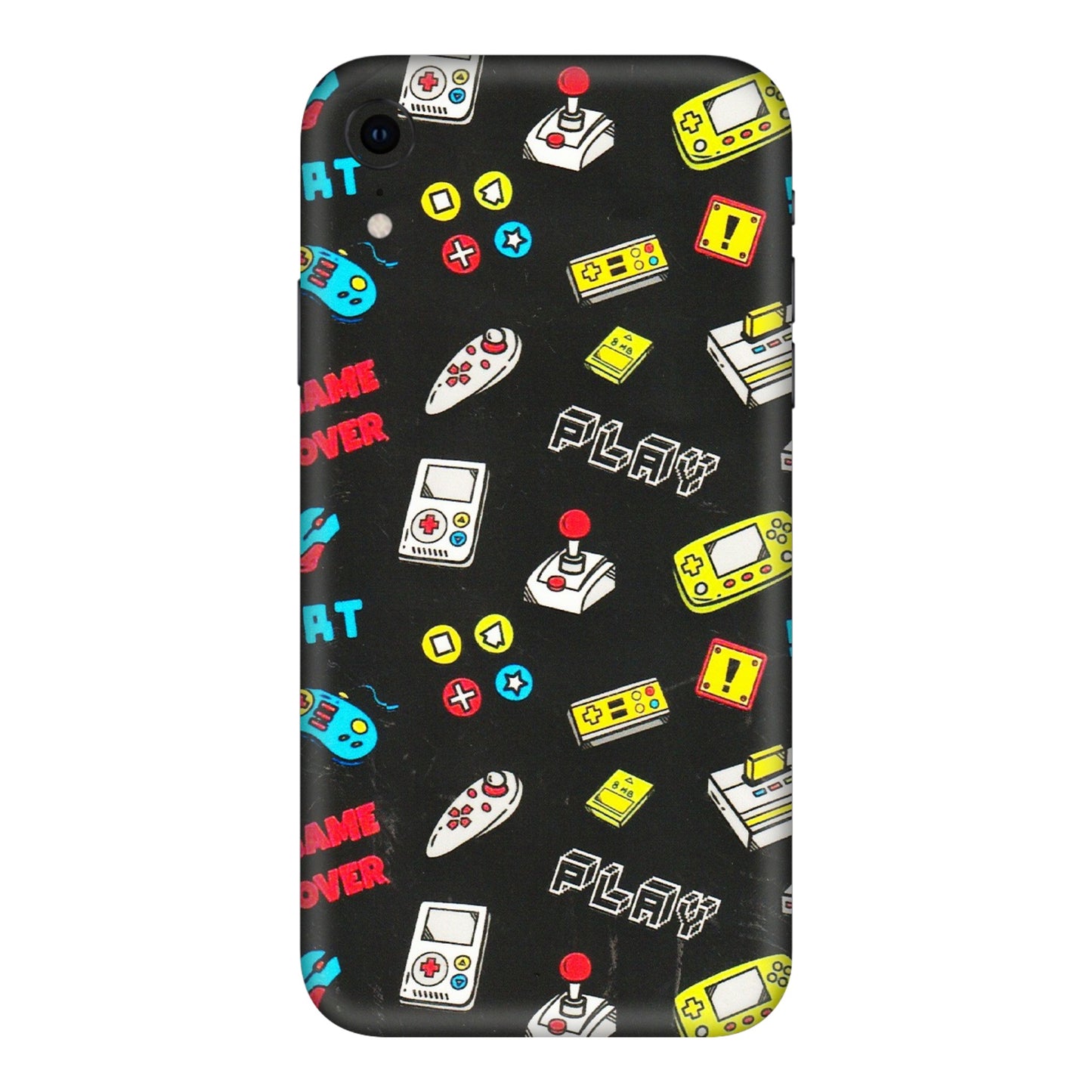 Apple iPhone Skins (All Models) - Gaming Doodles - 3D Embossed Finish (L-224) iPhone XR