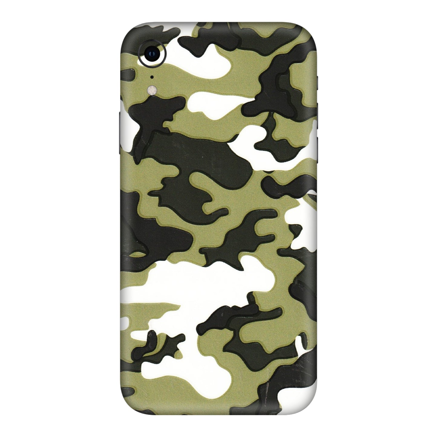 Apple iPhone Skins (All Models) - Camouflages White And Green - 3D Embossed Finish (L-243) iPhone XR