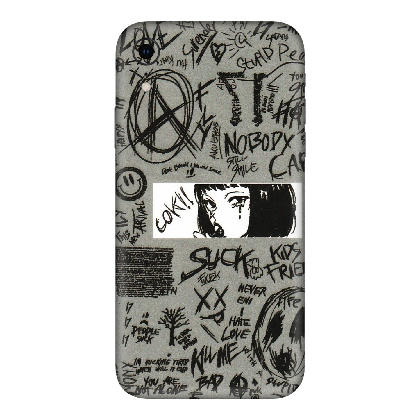 Apple iPhone Skins (All Models) - Never Have Love Anime - 3D Embossed Finish (L-260) iPhone XR