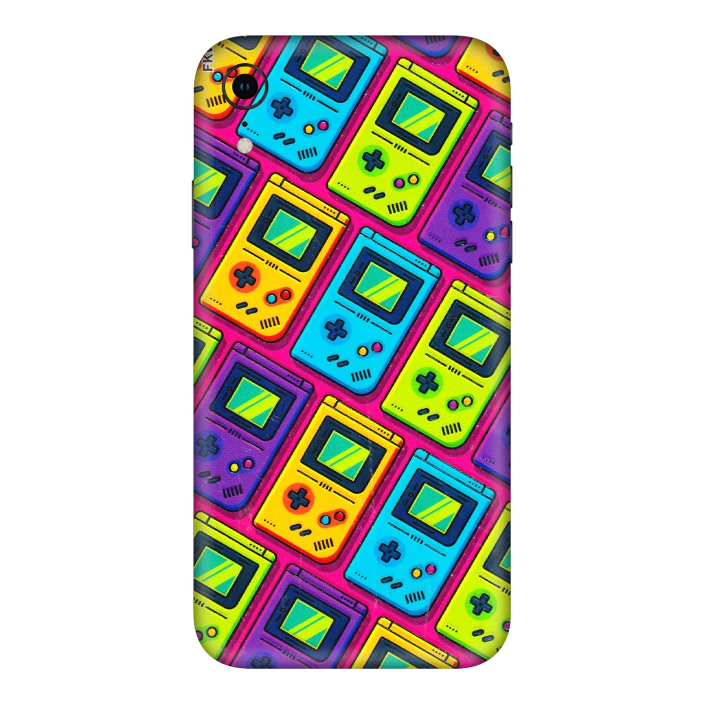 Apple iPhone Skins (All Models) - Gameboy Colourful - 3D Embossed Finish (L-266) iPhone XR