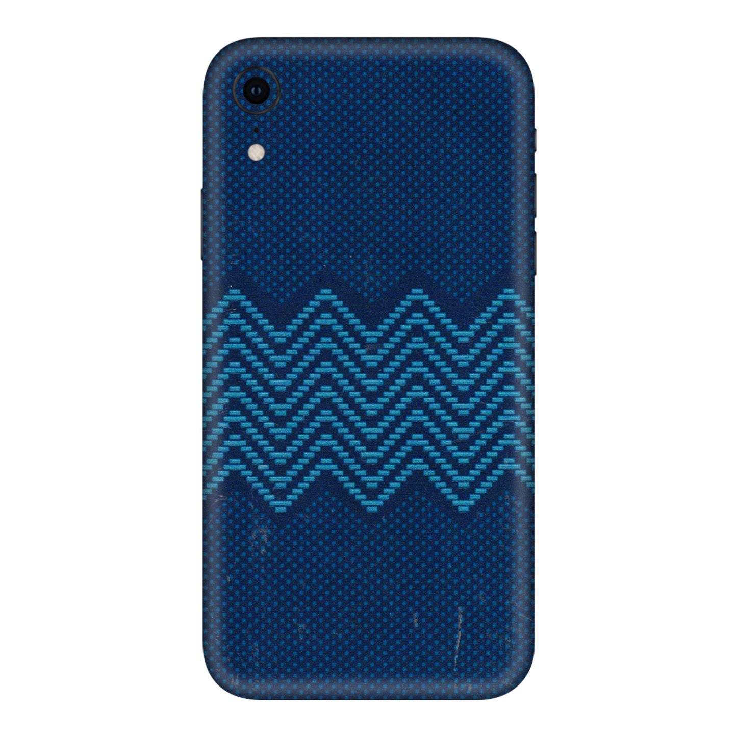 Apple iPhone Skins (All Models) - Blue Sober Waves - 3D Embossed Finish (L-306) iPhone XR