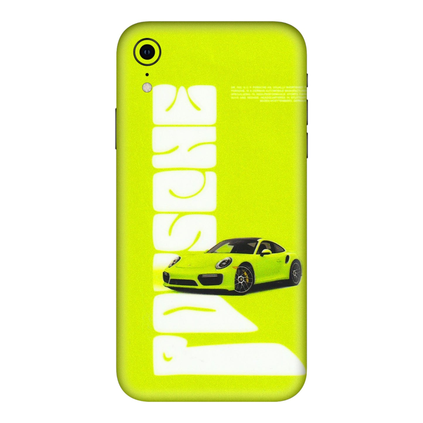 Apple iPhone Skins (All Models) - Lime Green Porche - 3D Embossed Finish (L-30) iPhone XR