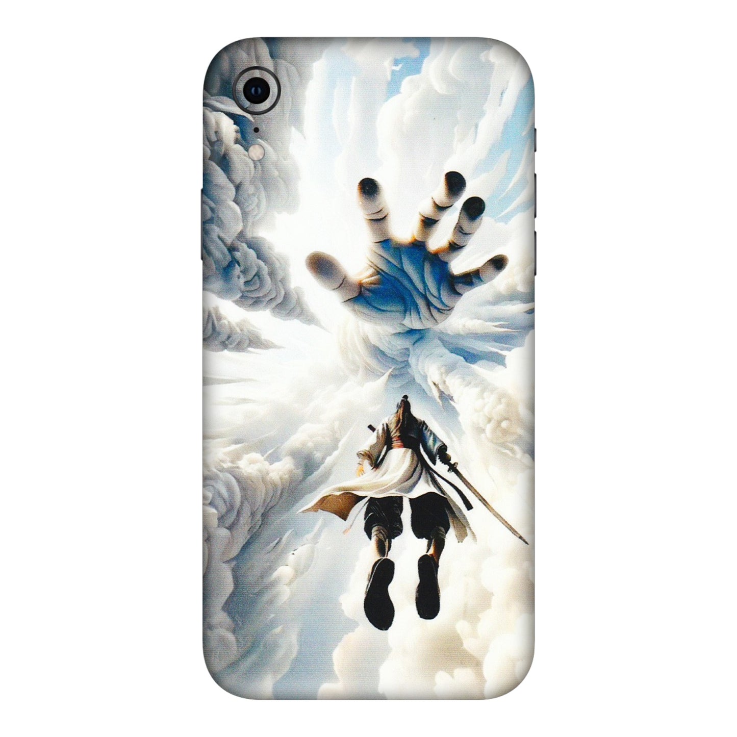 Apple iPhone Skins (All Models) - Big Hand With Monkey King - 3D Embossed Finish (L-323) iPhone XR
