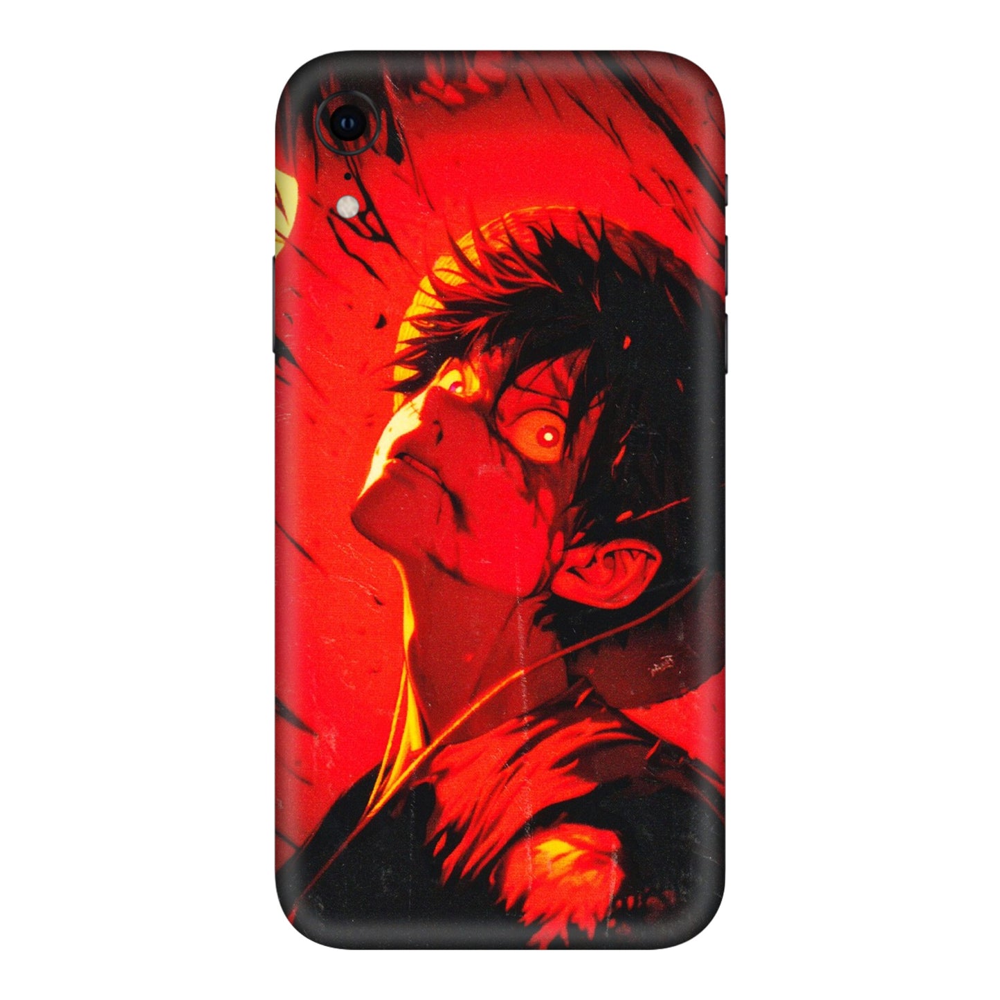 Apple iPhone Skins (All Models) - D.Luffy Power Up One Piece Anime - 3D Embossed Finish (L-326) iPhone XR