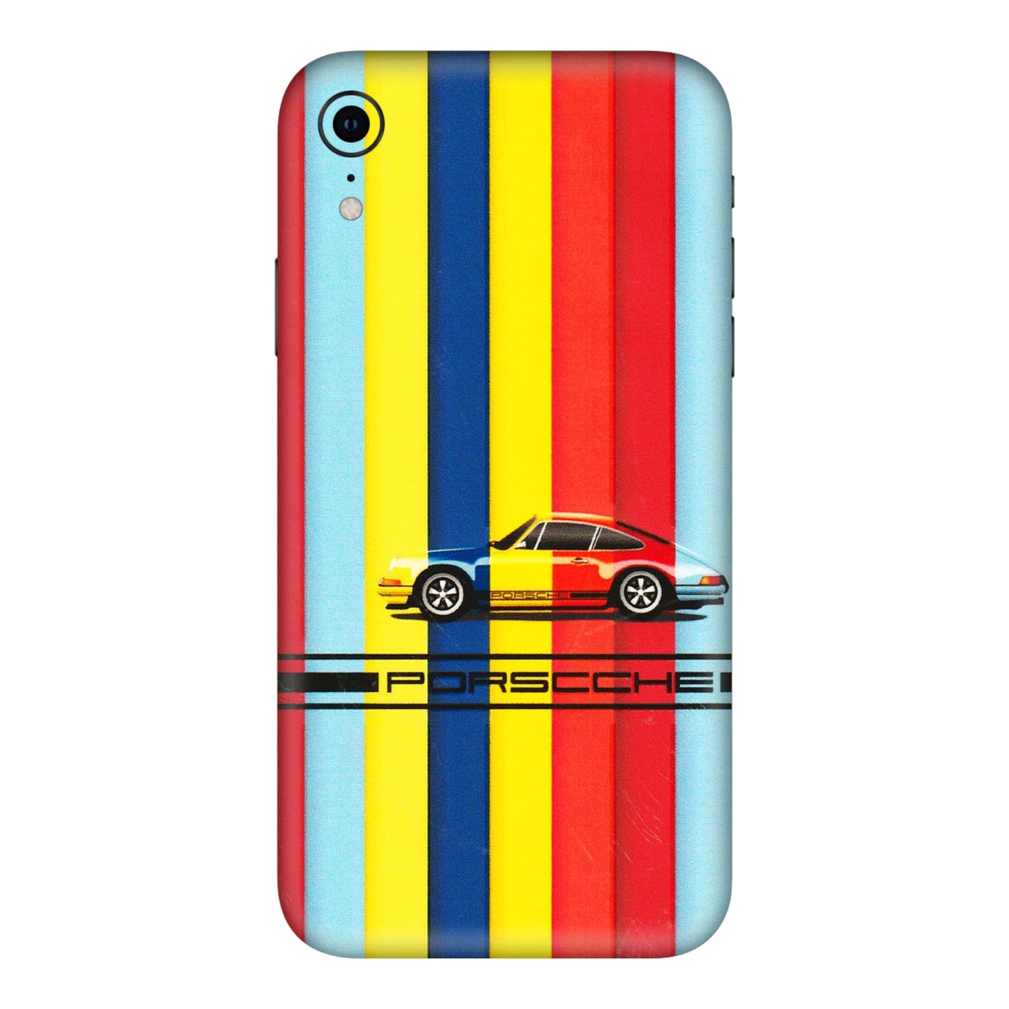 Apple iPhone Skins (All Models) - Multicolour Porche - 3D Embossed Finish (L-39) iPhone XR
